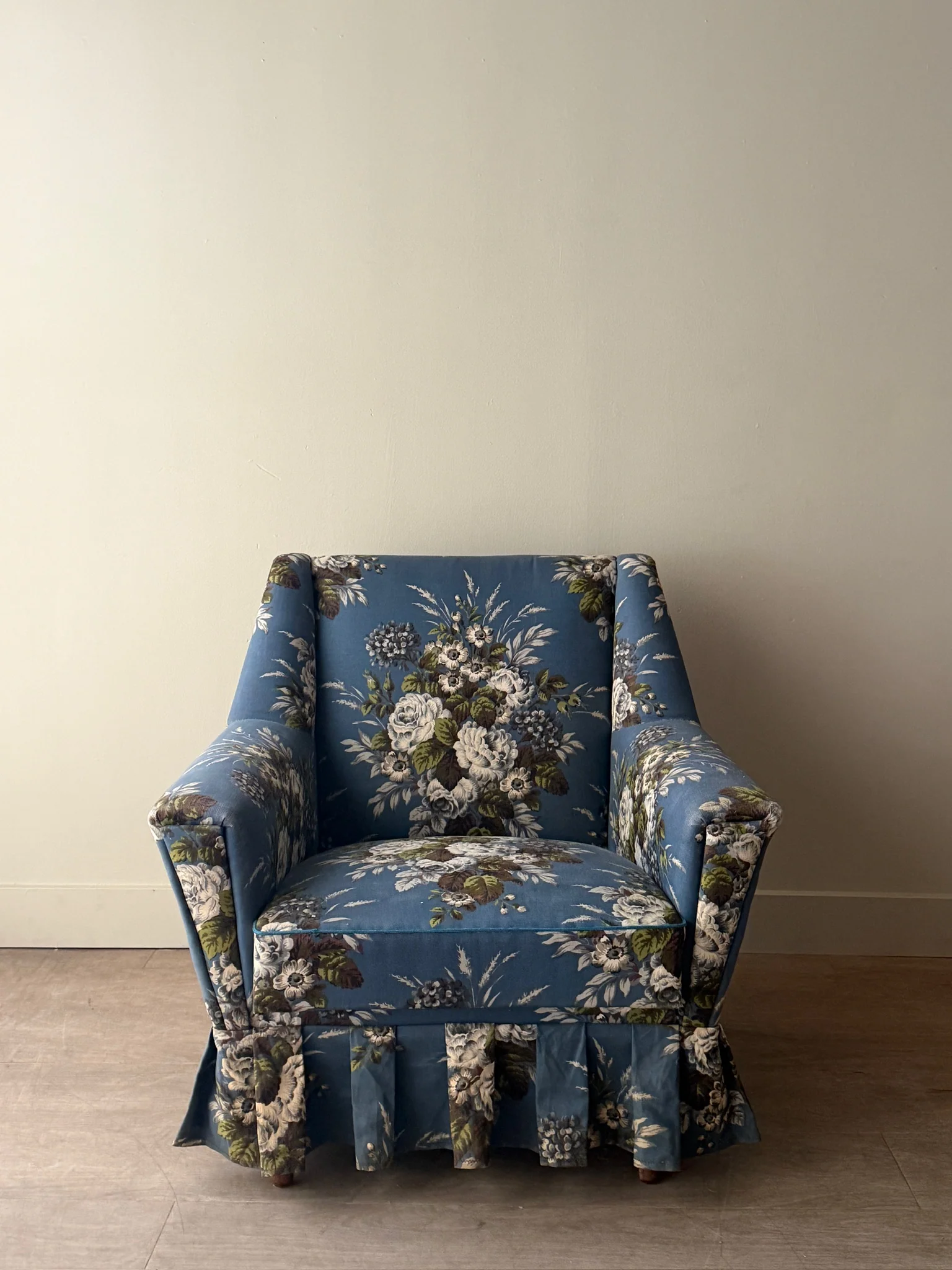 Swedish floral lounge chair