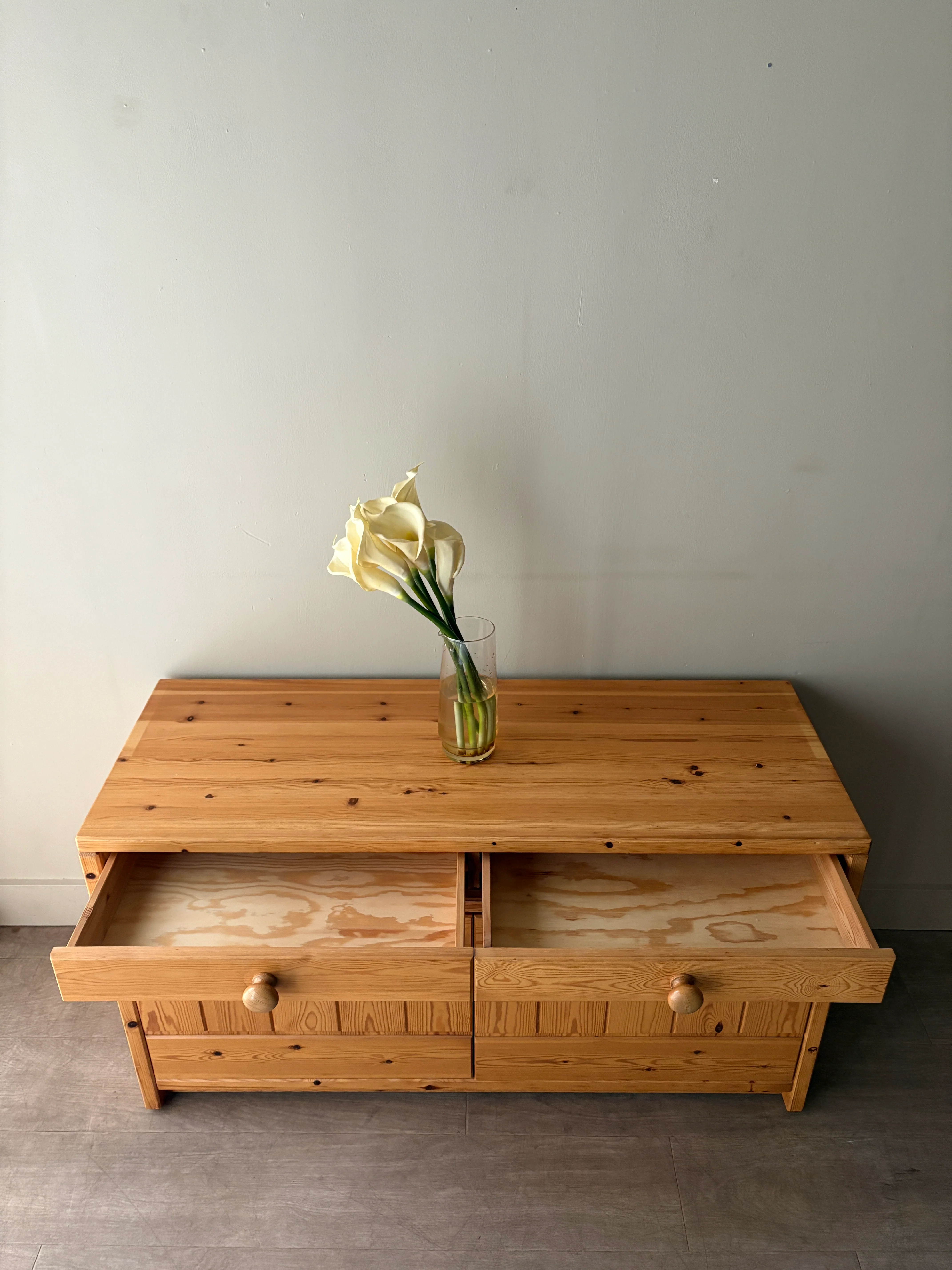 Swedish pine console cabinet - Image 5