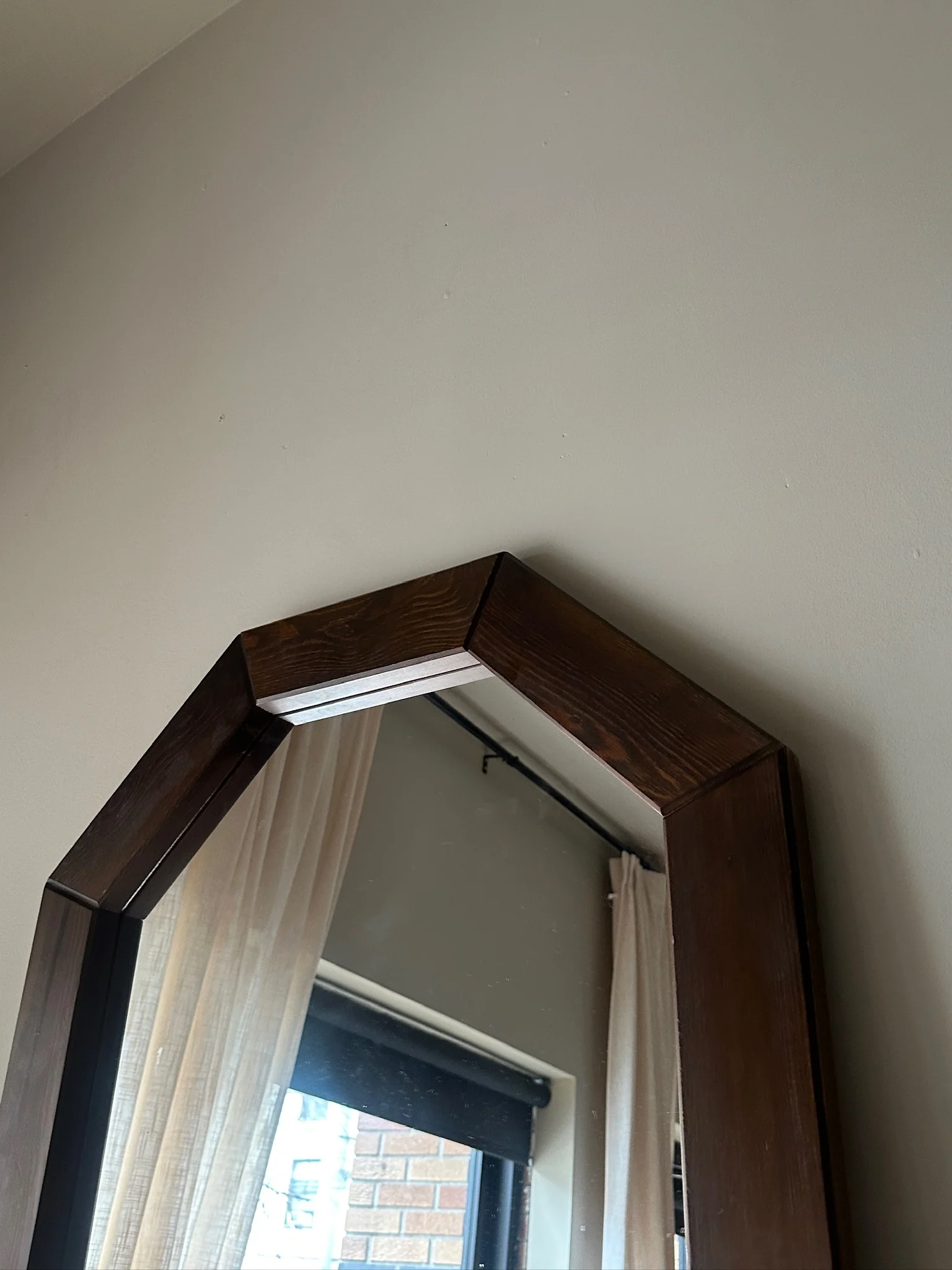 Swedish pine octagonal mirror - Image 3