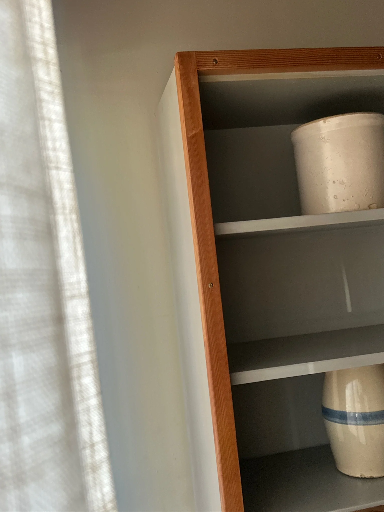 Swedish pine secretary bookcase cabinet - Image 5
