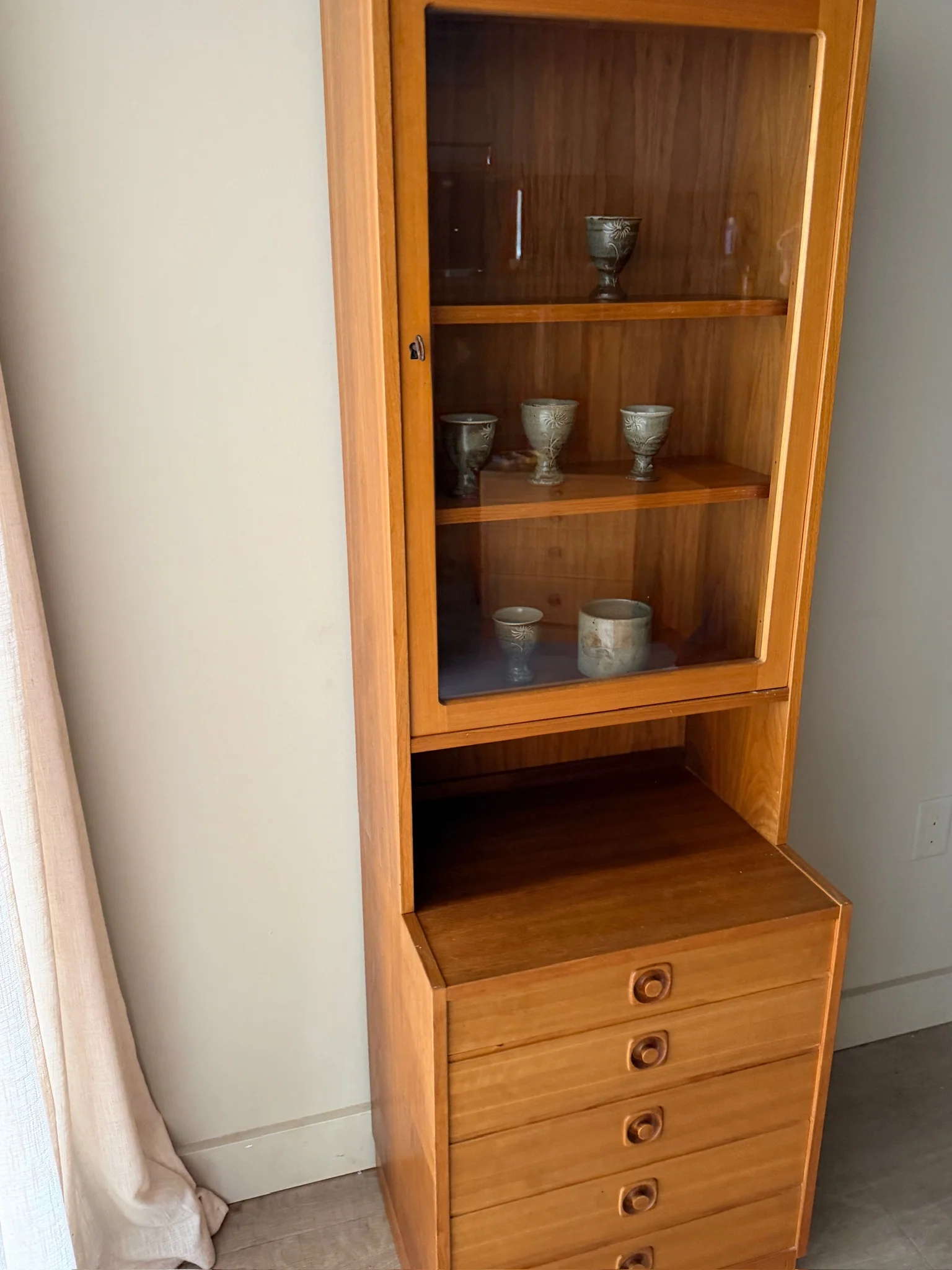 Swedish teak two piece hutch - Image 2