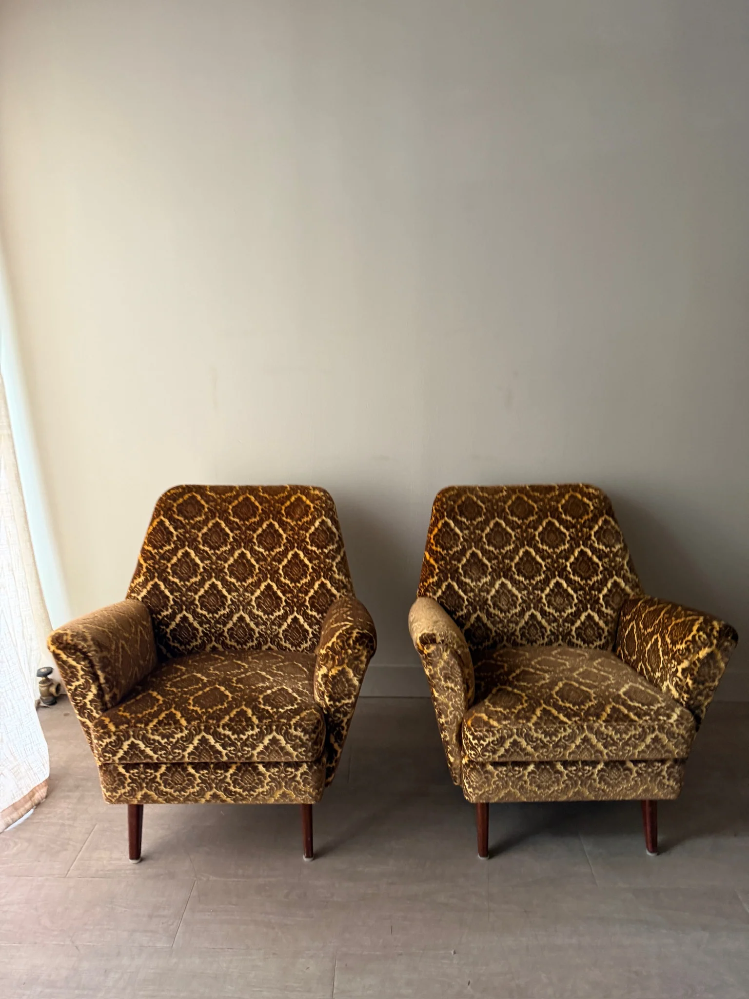 Swedish velvet club chairs. Sold individually. - Image 2