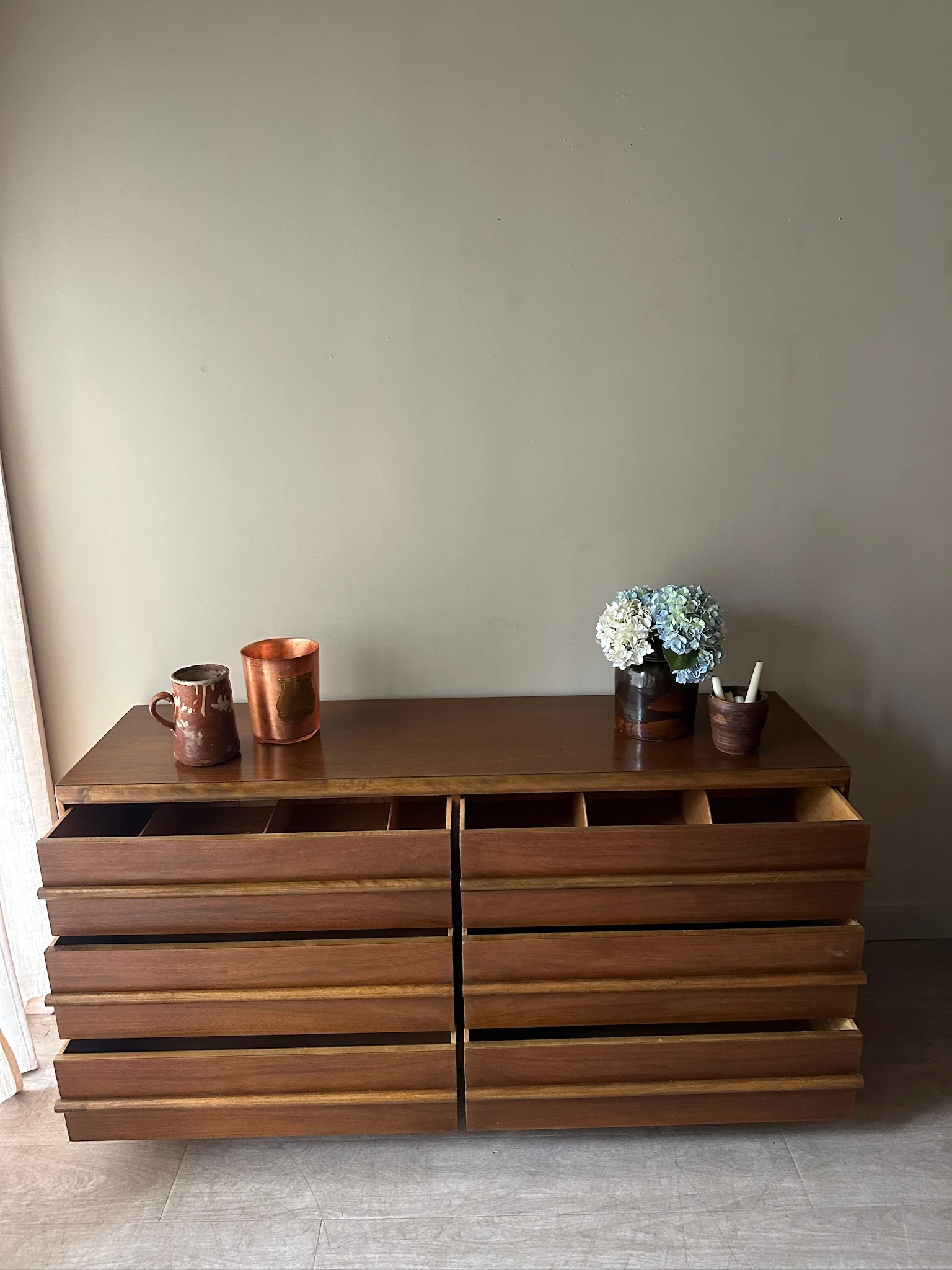 T.H. Robsjohn-Gibbings walnut dresser - Image 4