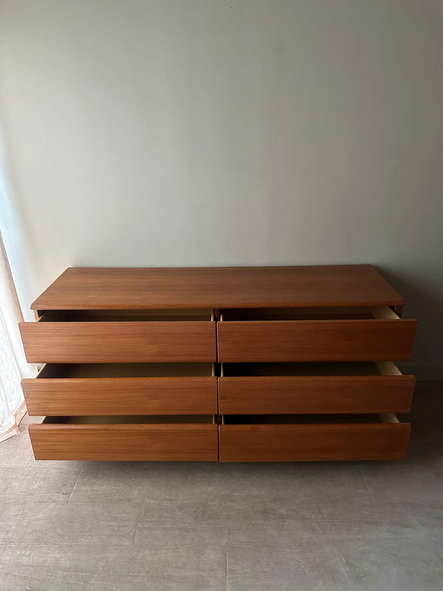 Teak 6-Drawer Dresser - Image 5