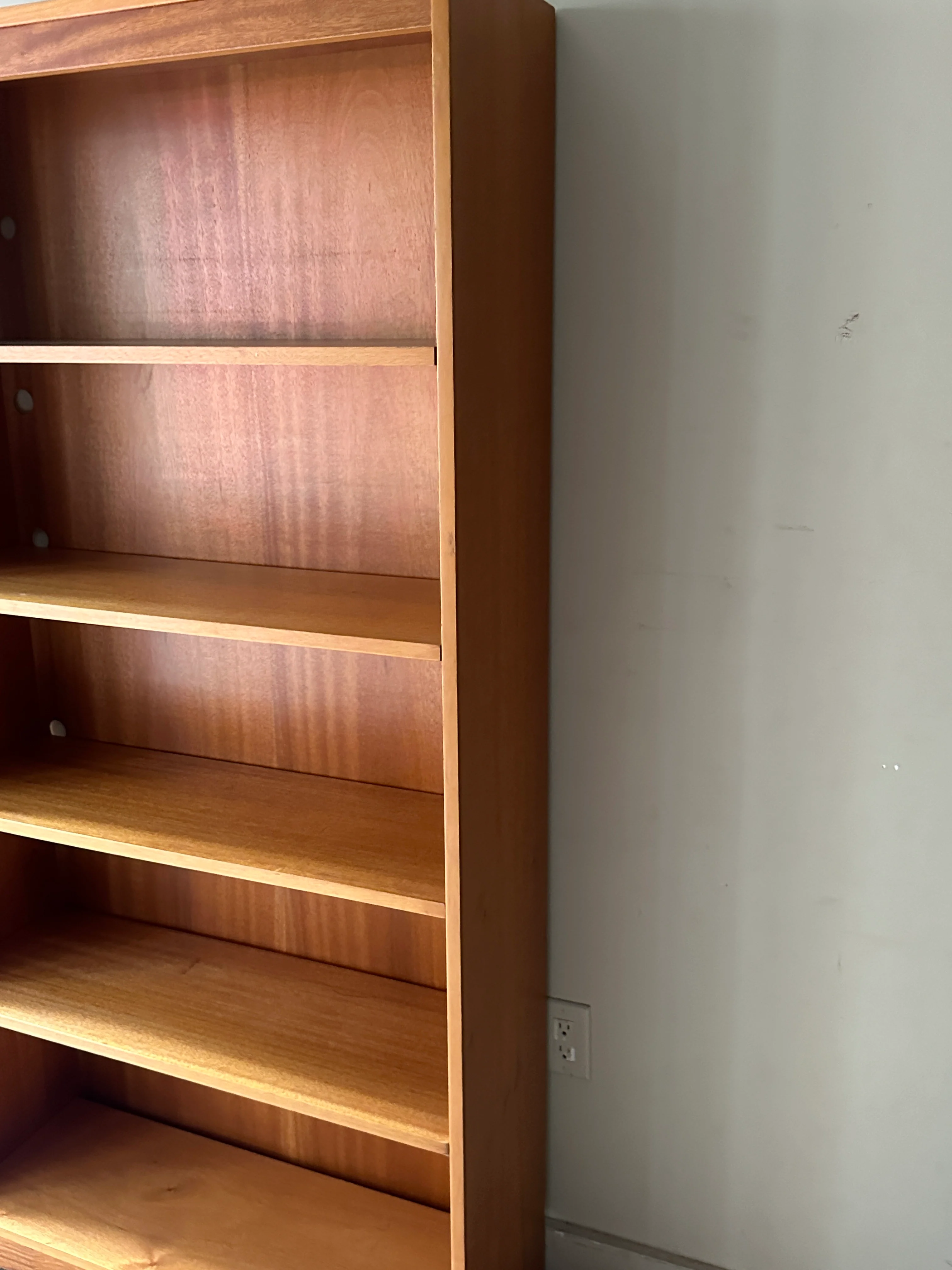 Teak bookshelf (outlet holes on left) - Image 3