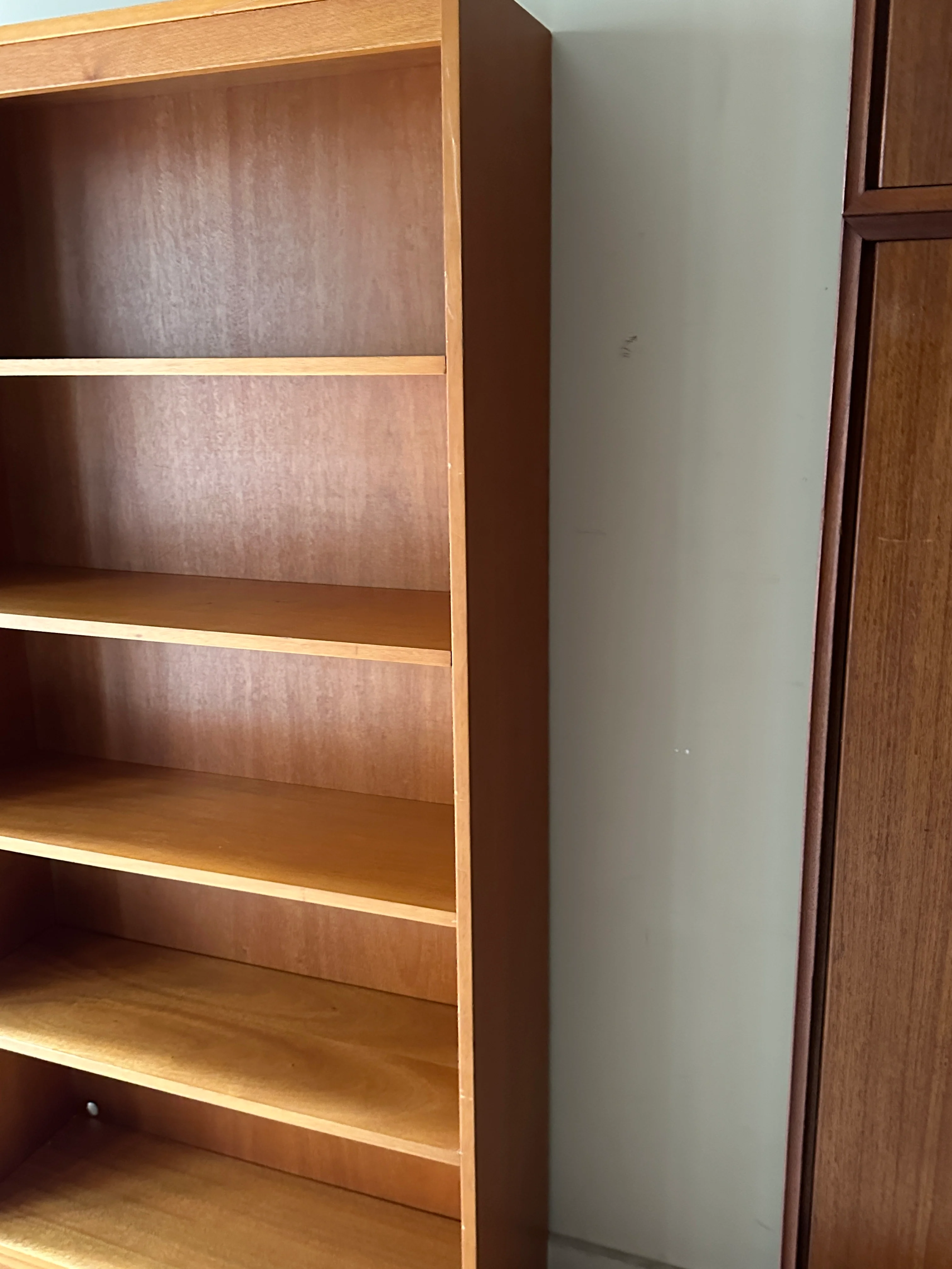 Teak bookshelf (outlet holes on right) - Image 5