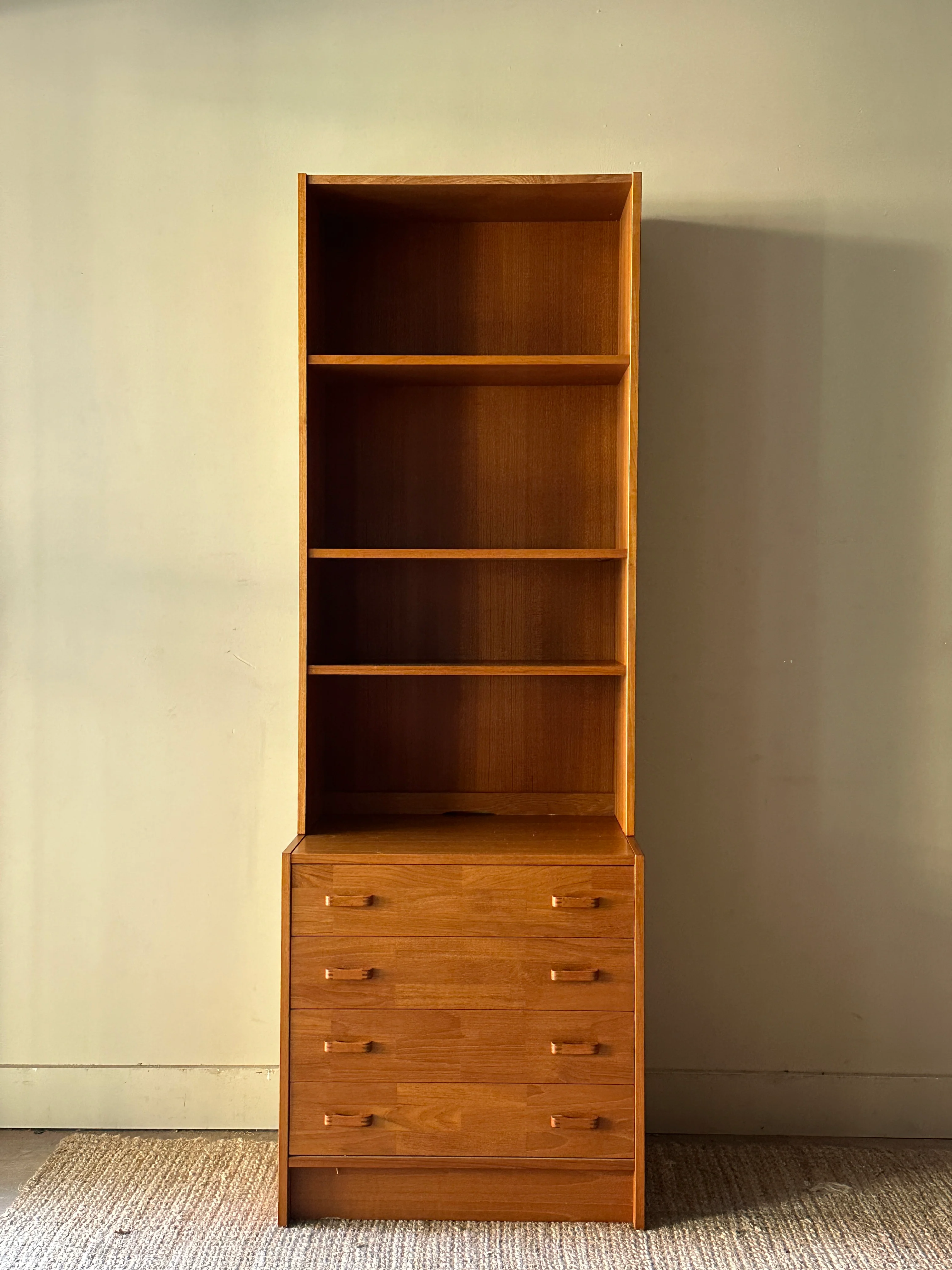 Teak display shelf