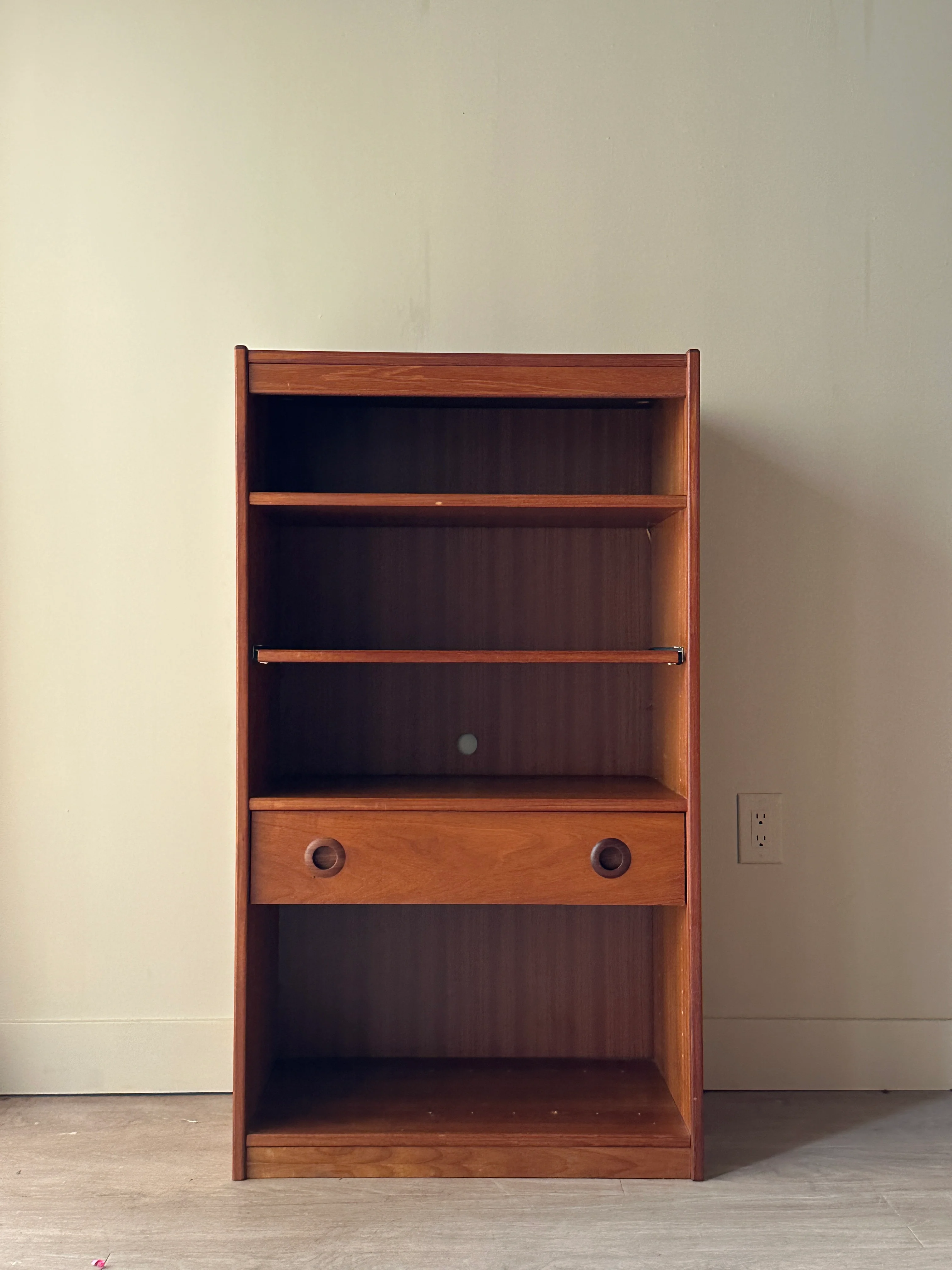 Teak record cabinet