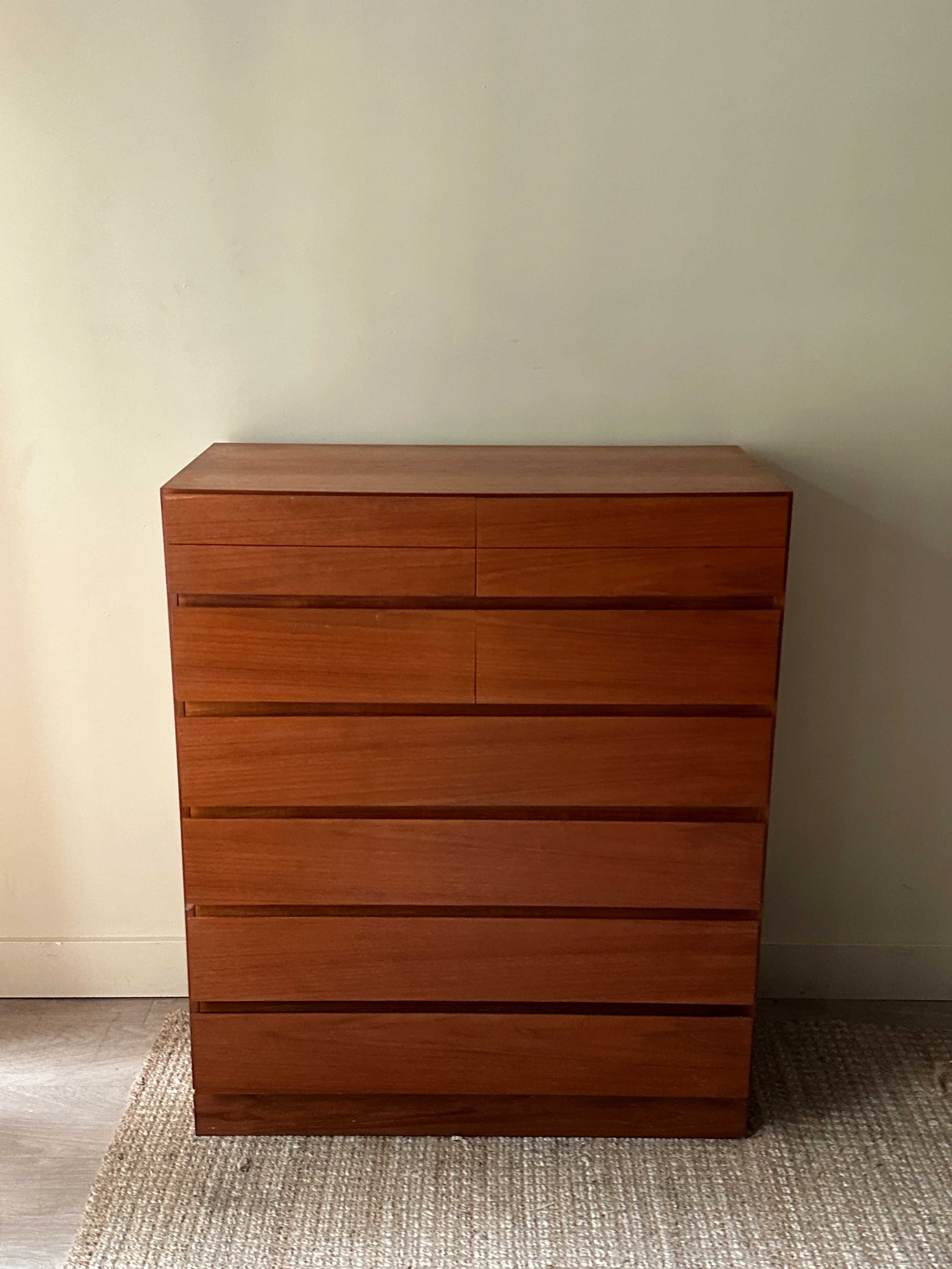 Teak tallboy dresser - Image 2