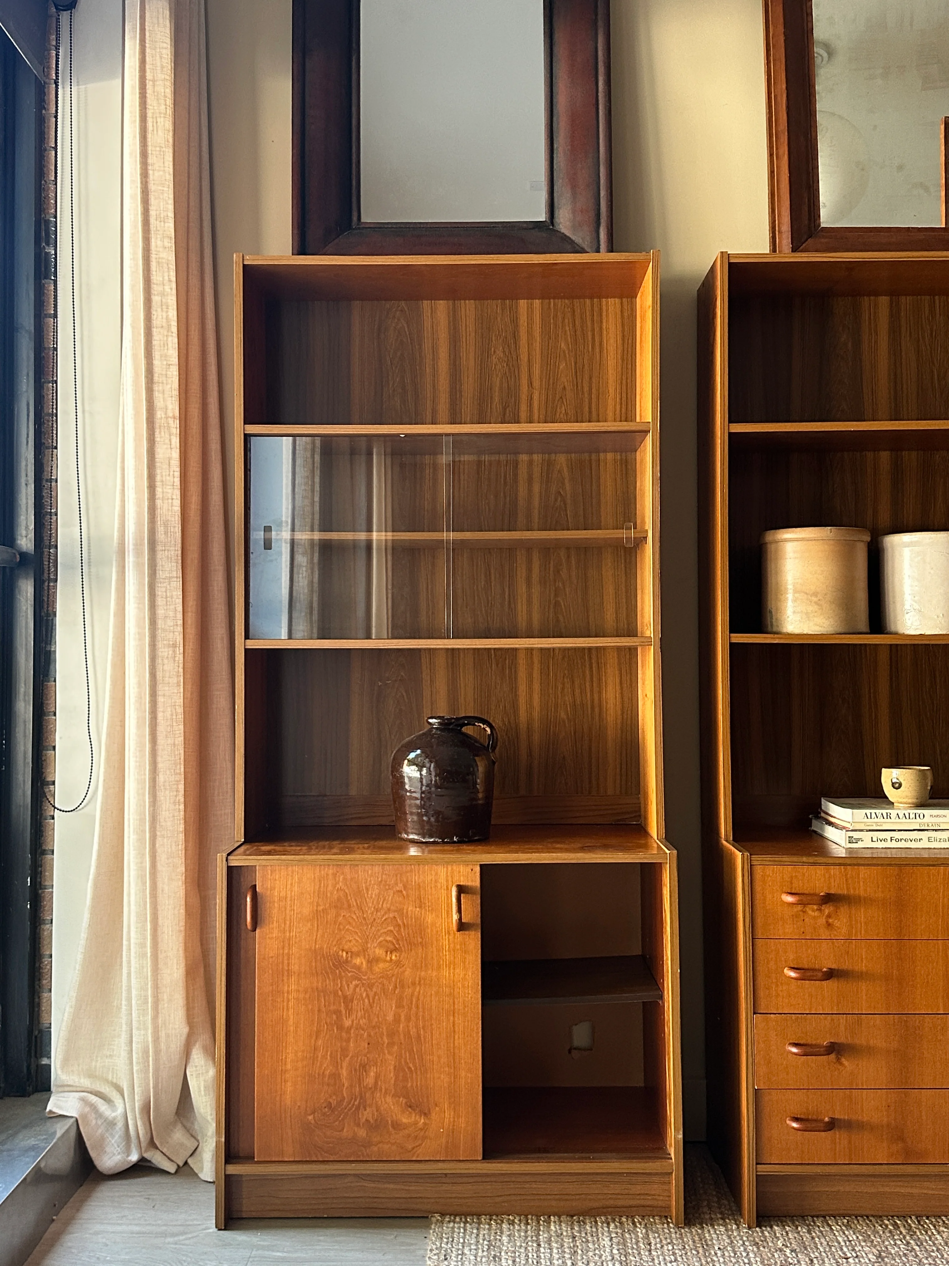 Teak two piece hutch (left) - Image 4