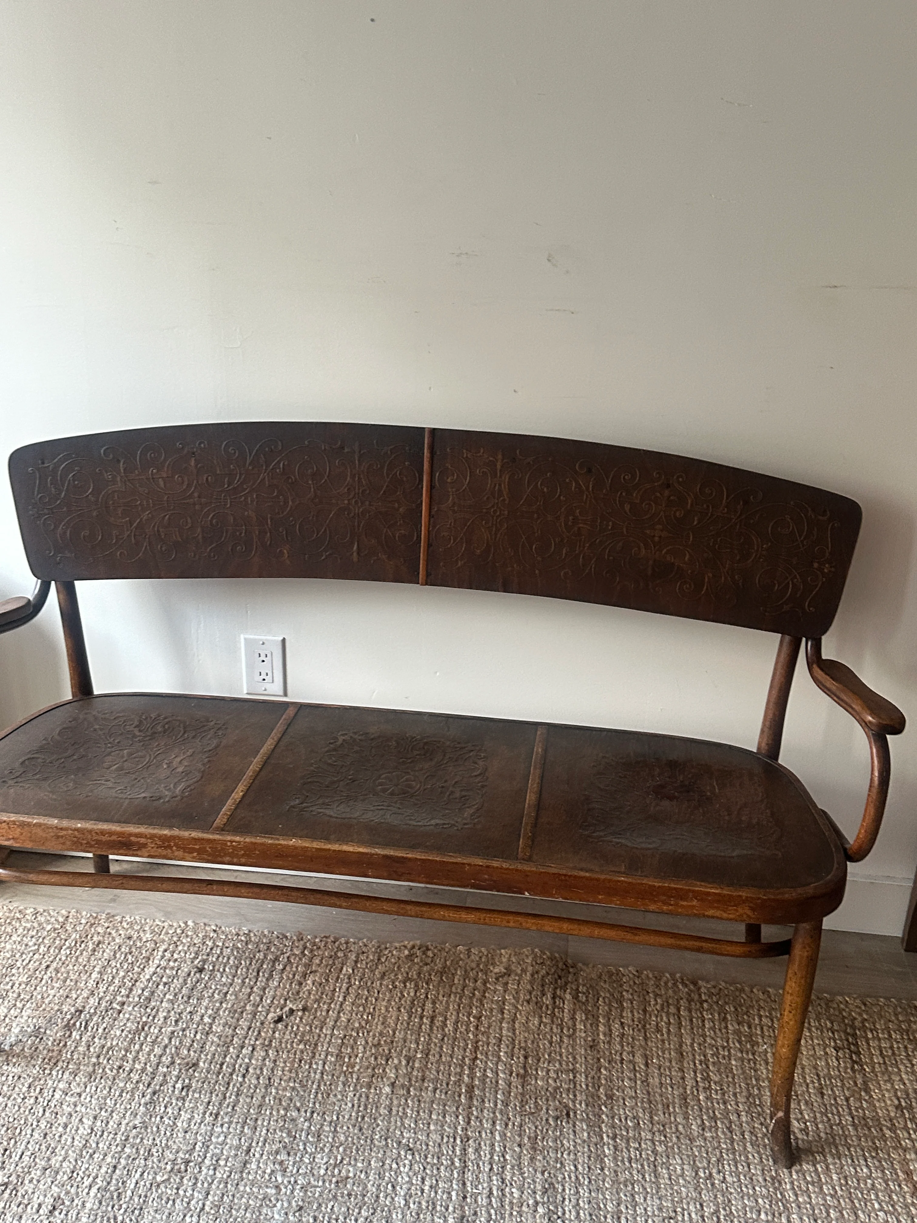 Thonet art nouveau bench - Image 2