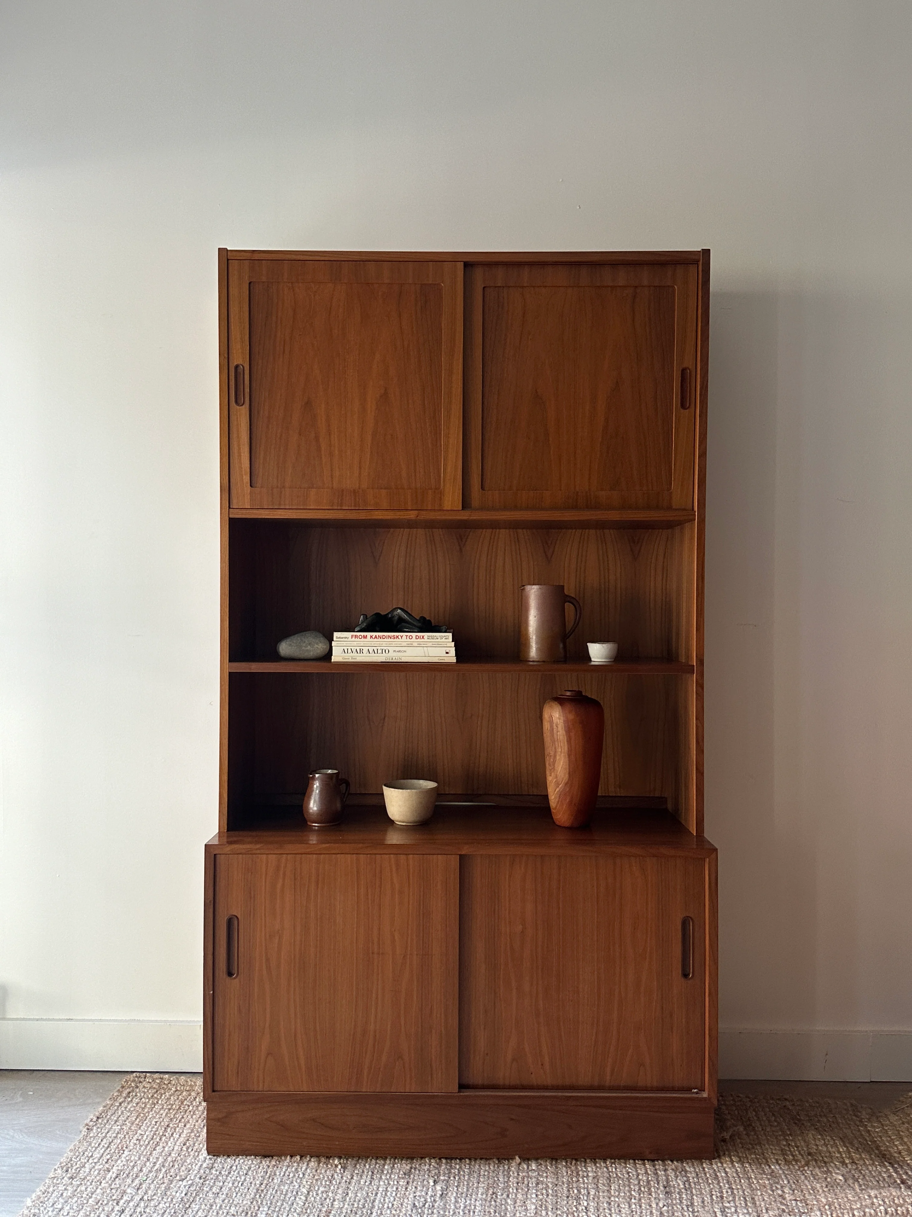 Two piece Hundevad teak unit