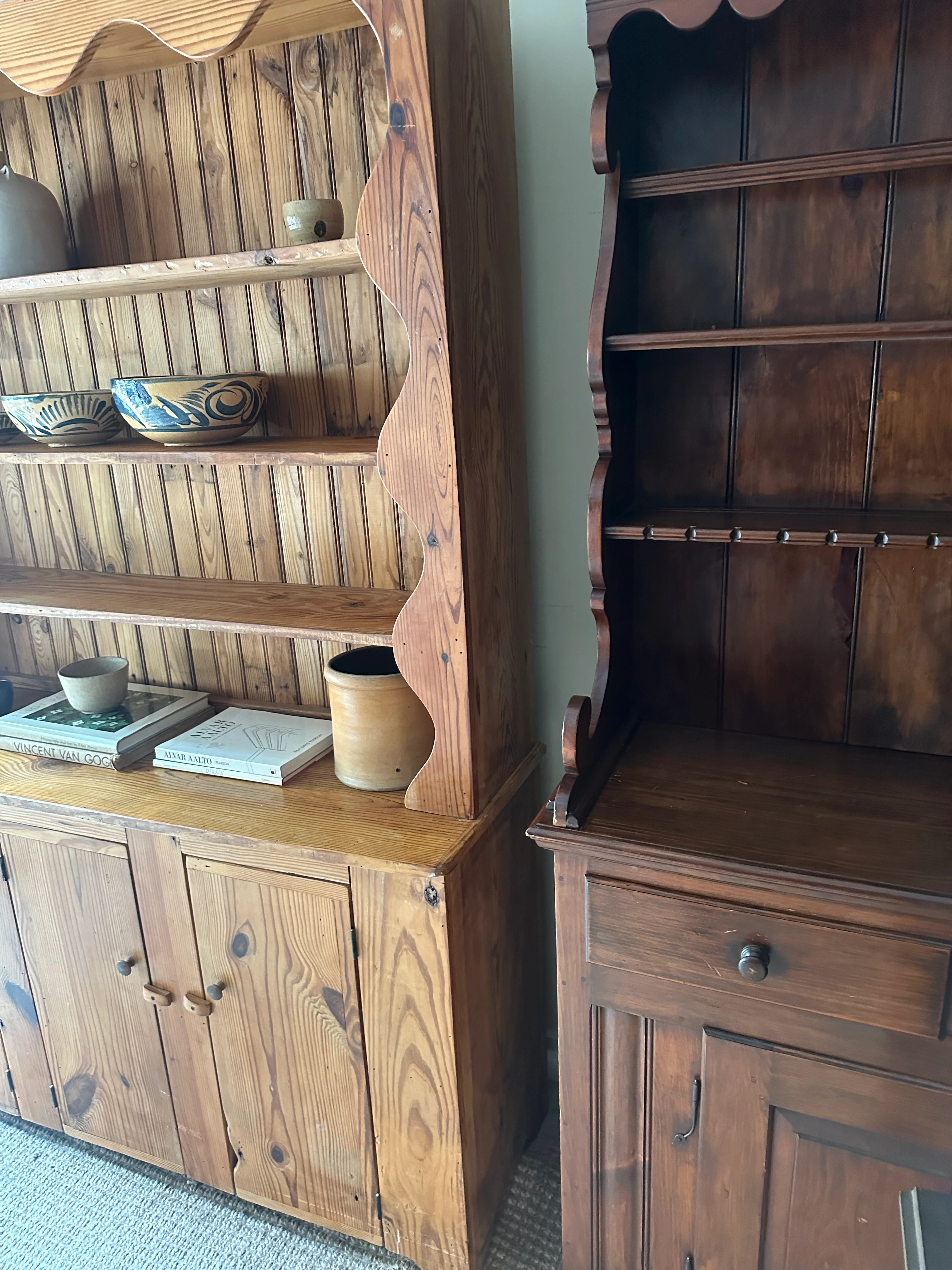 Two piece pine hutch - Image 4