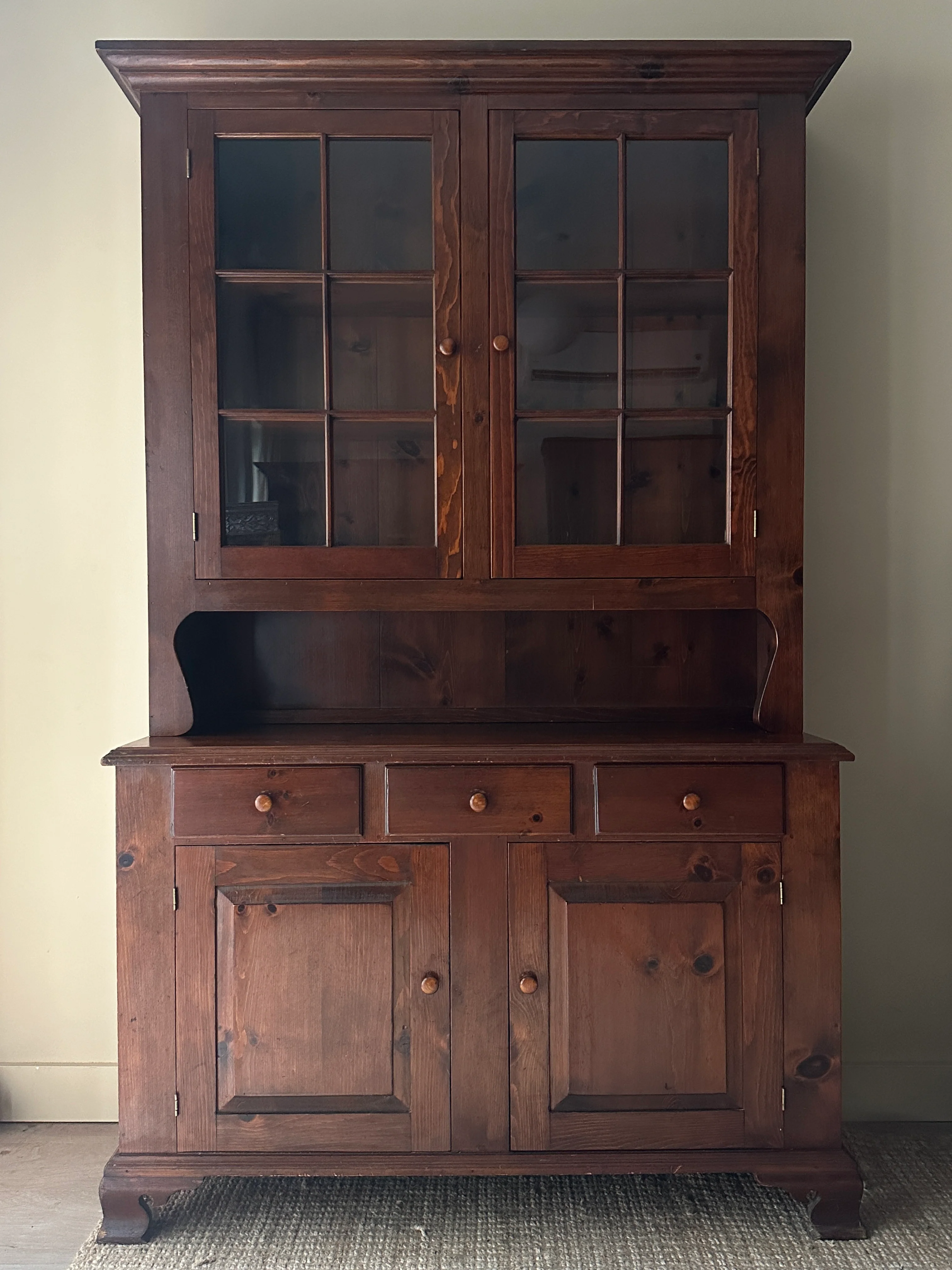 Two Piece Pine Hutch - Image 2