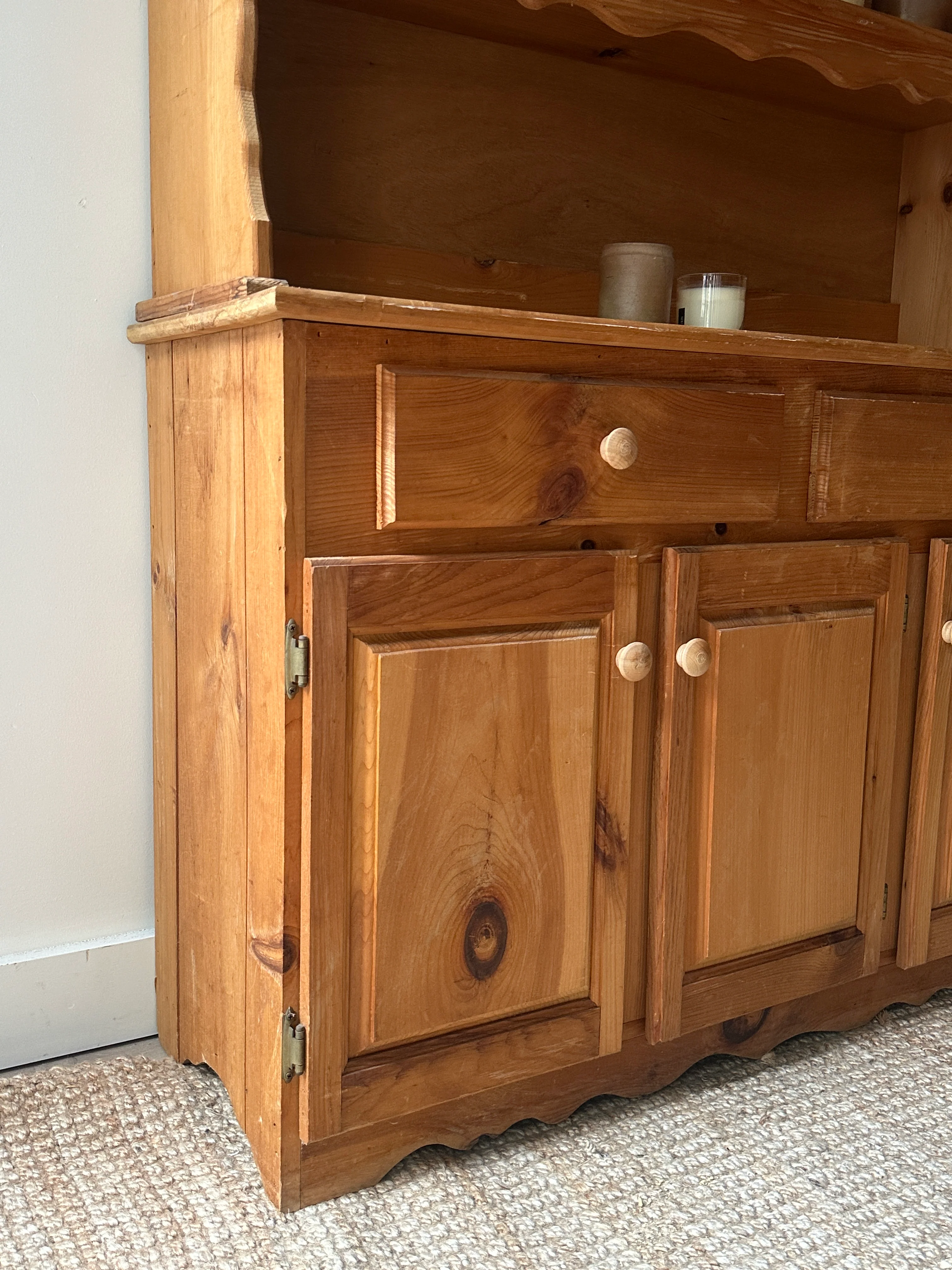 Two piece pine hutch - Image 4