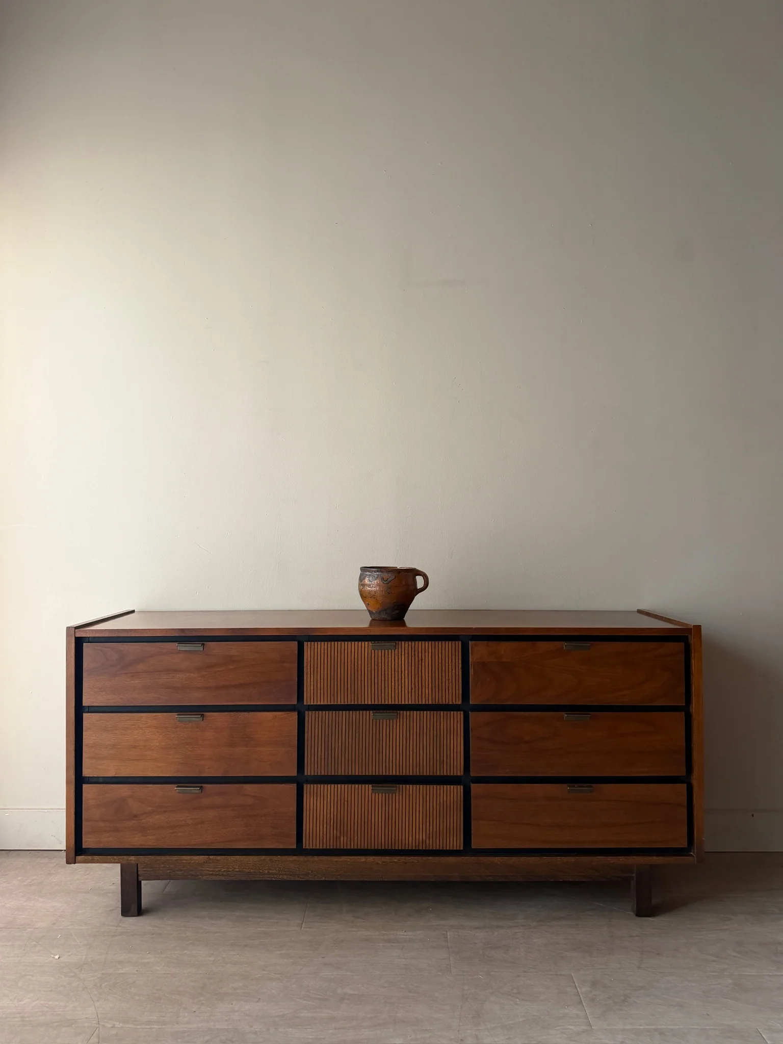 Walnut 9 drawer dresser
