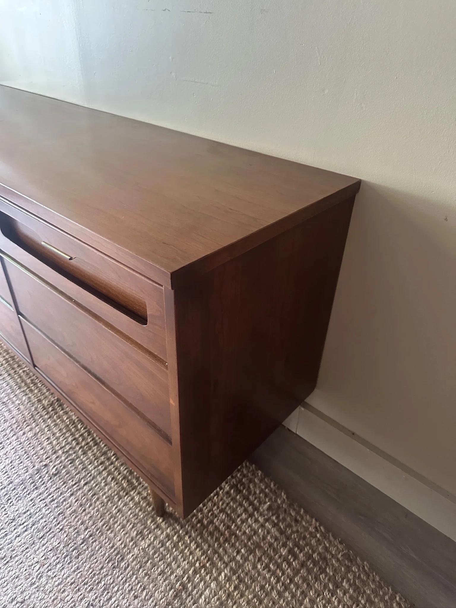 Walnut 9 Drawer Dresser - Image 4