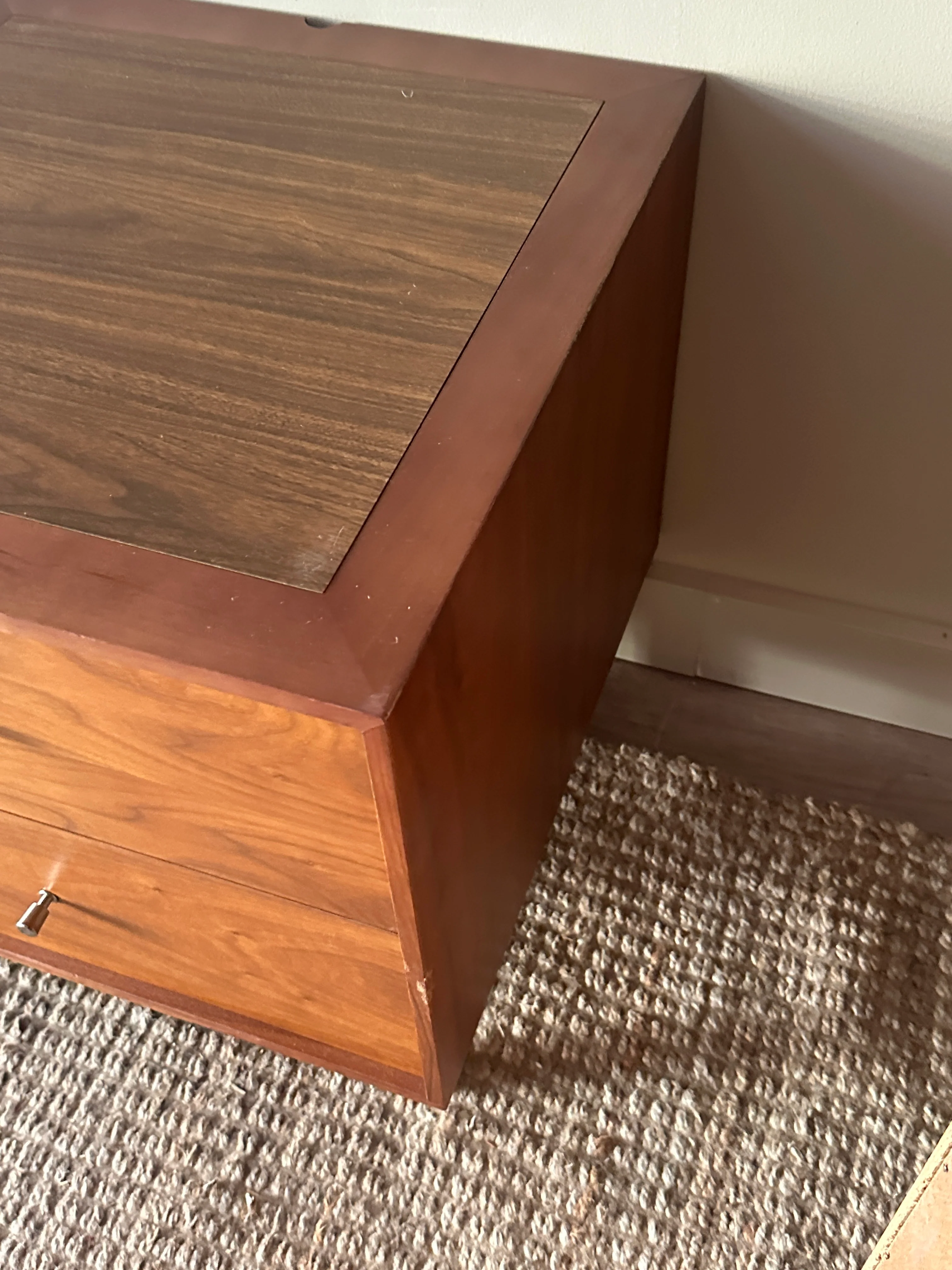 Walnut bedside tables. Sold individually. - Image 3
