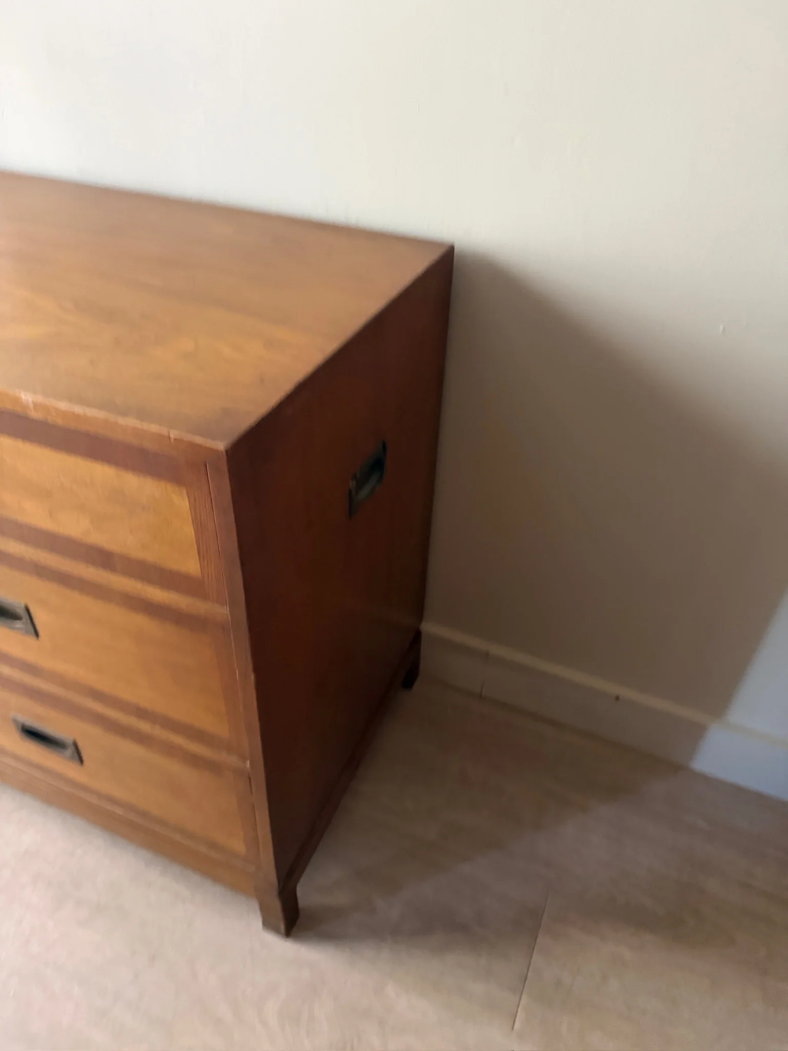 Walnut campaign dresser - Image 4