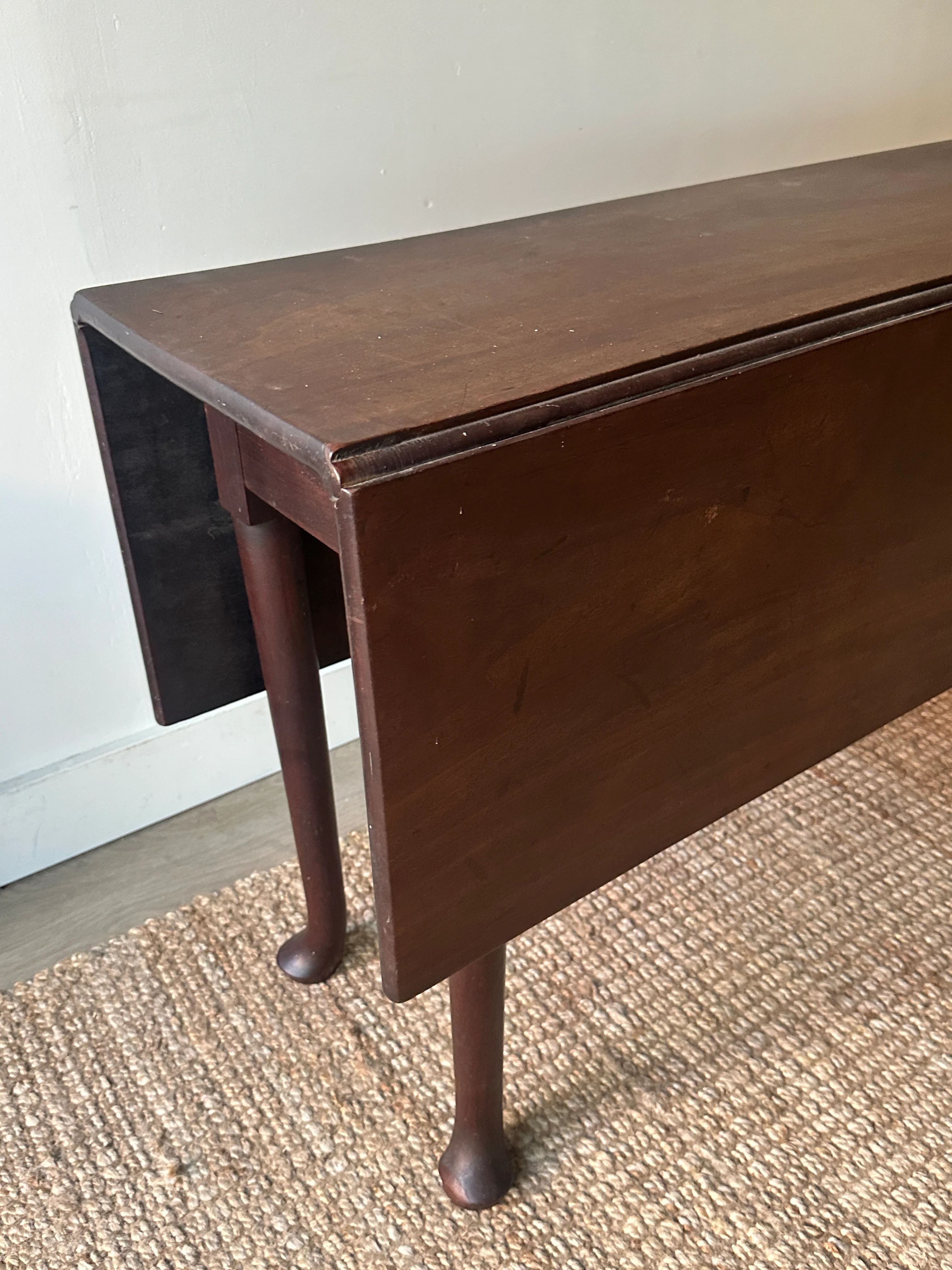 Walnut drop leaf table - Image 2