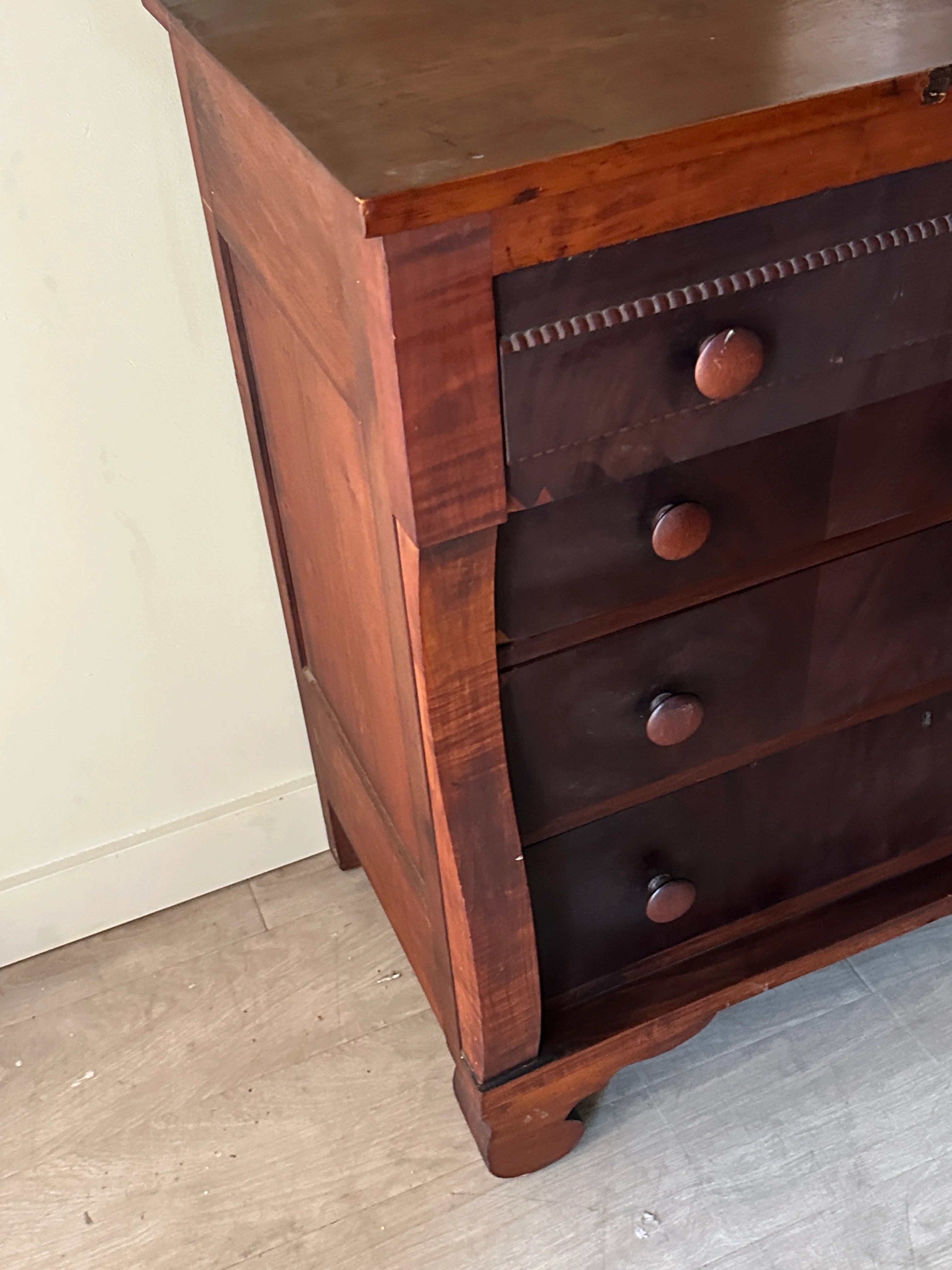 Walnut empire dresser - Image 2