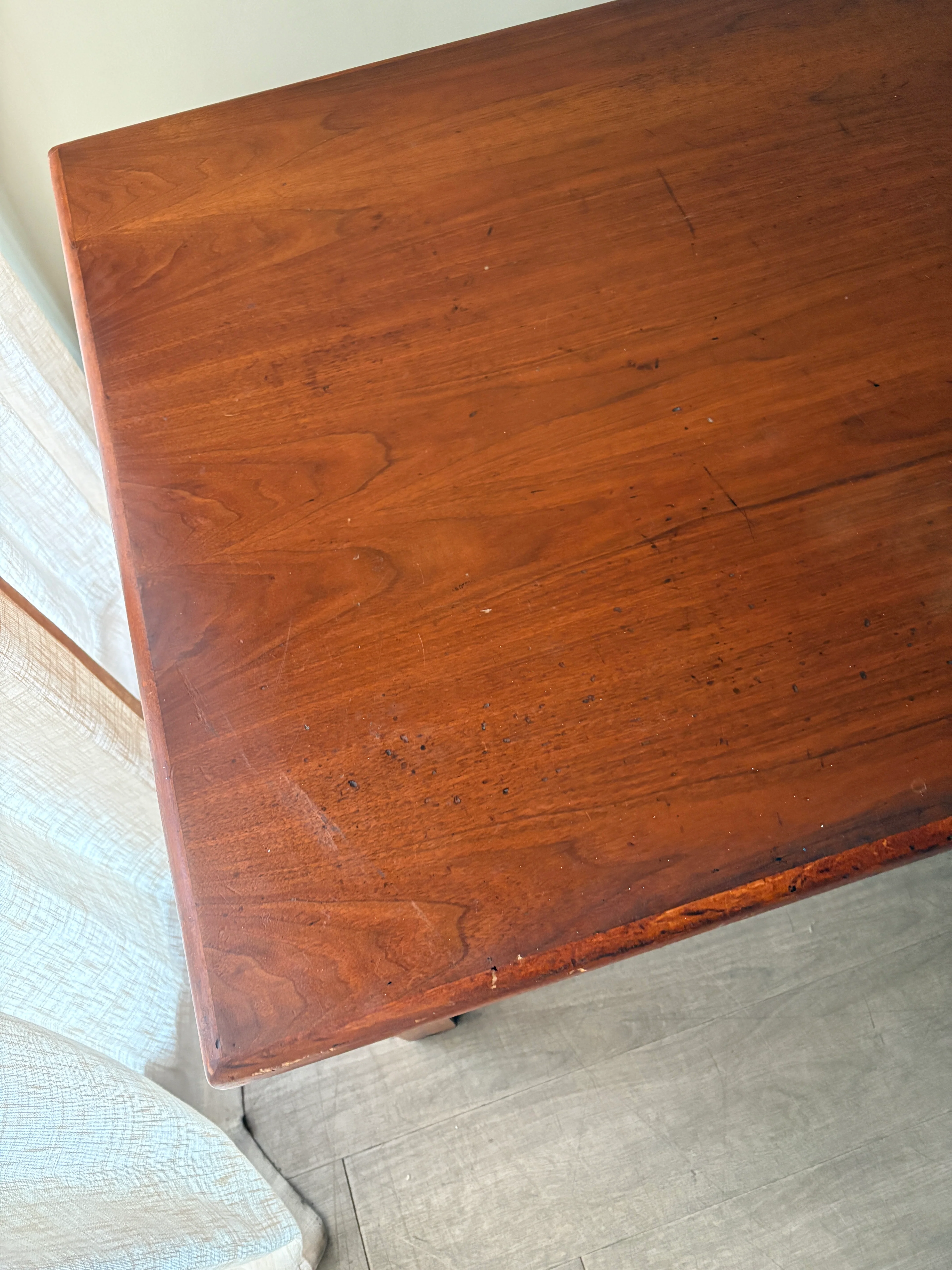 Walnut farmhouse dining table - Image 3