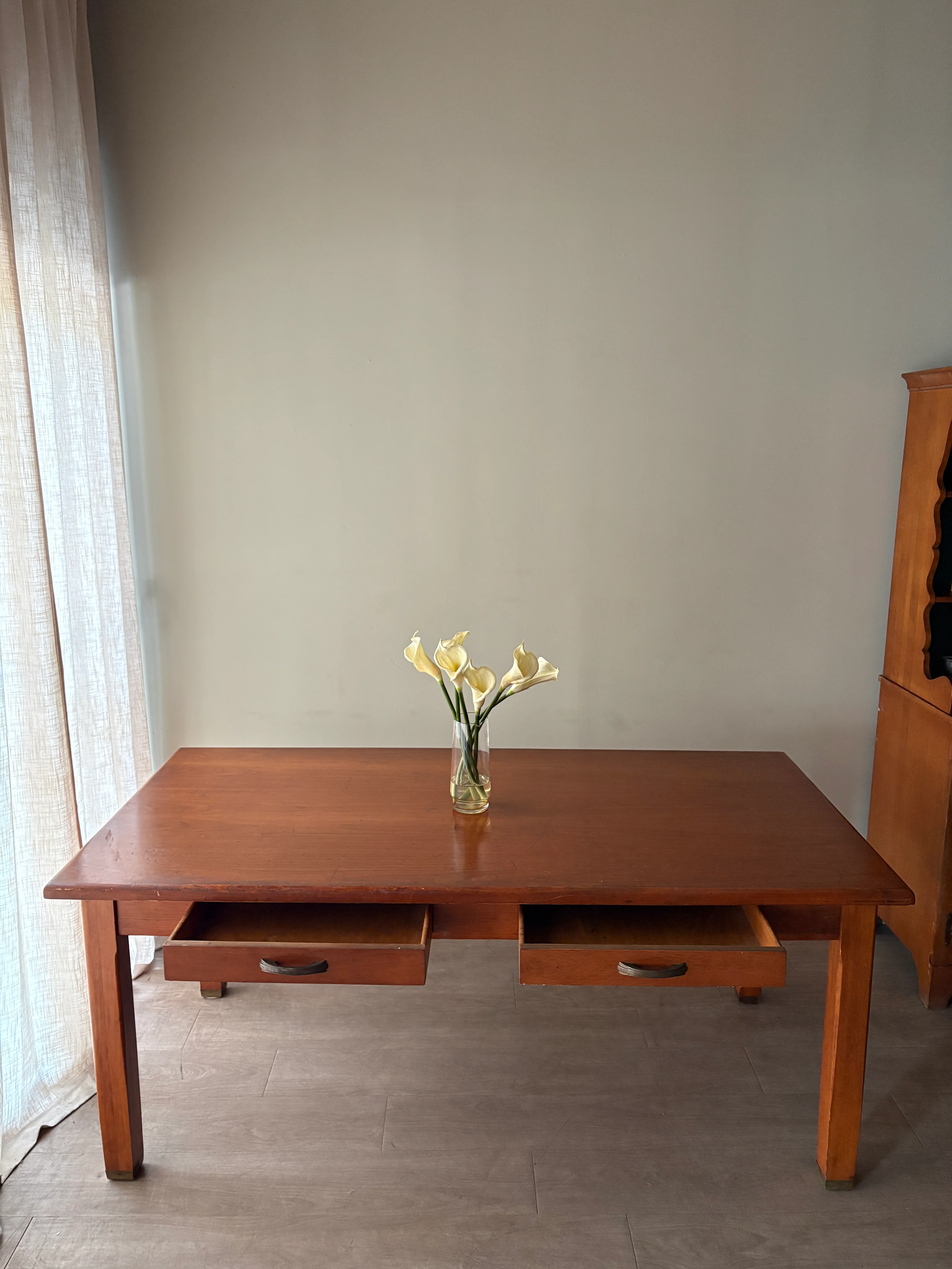 Walnut farmhouse dining table - Image 6