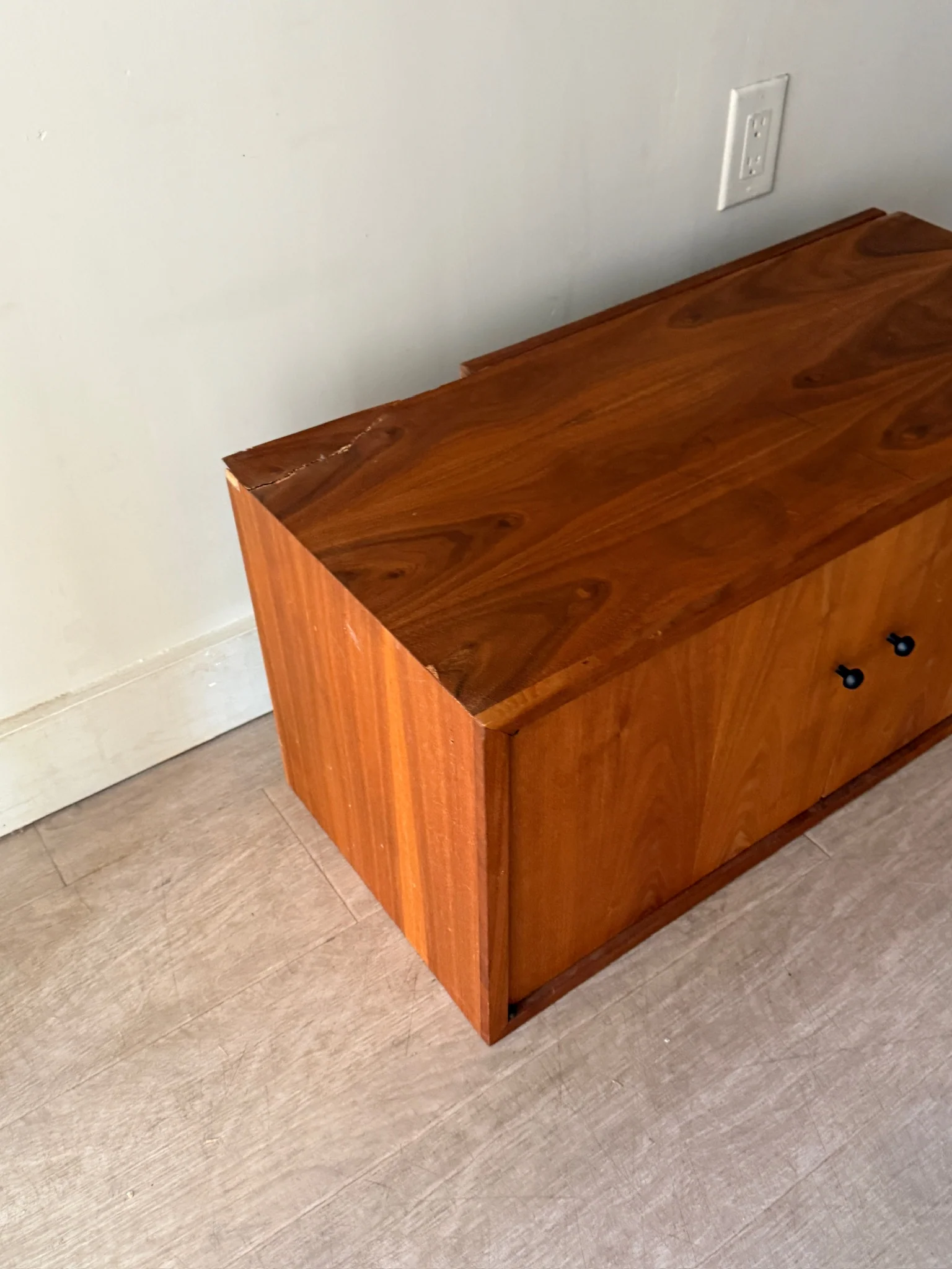 Walnut floating cabinet - Image 3