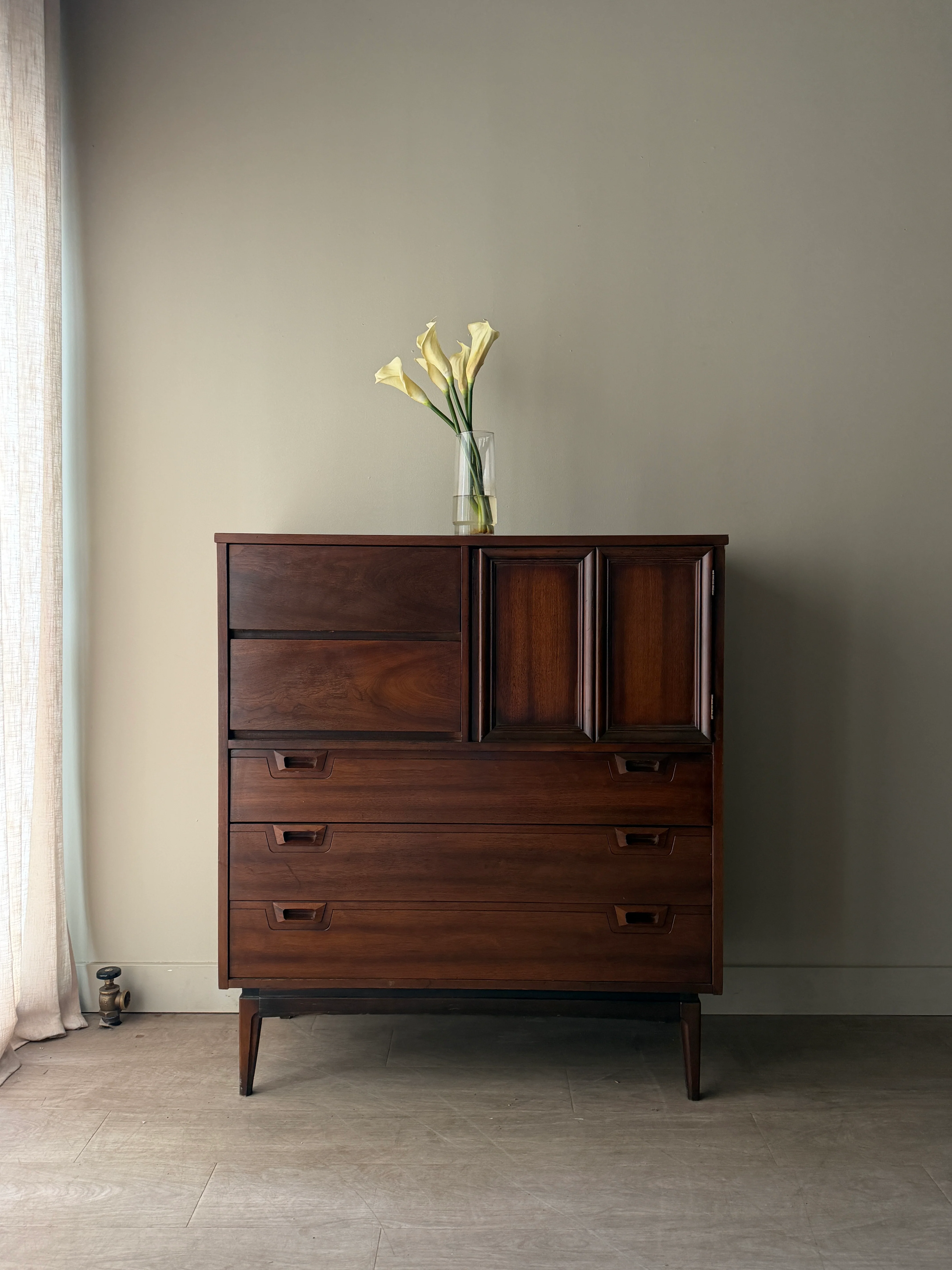 Walnut gentlemen’s dresser
