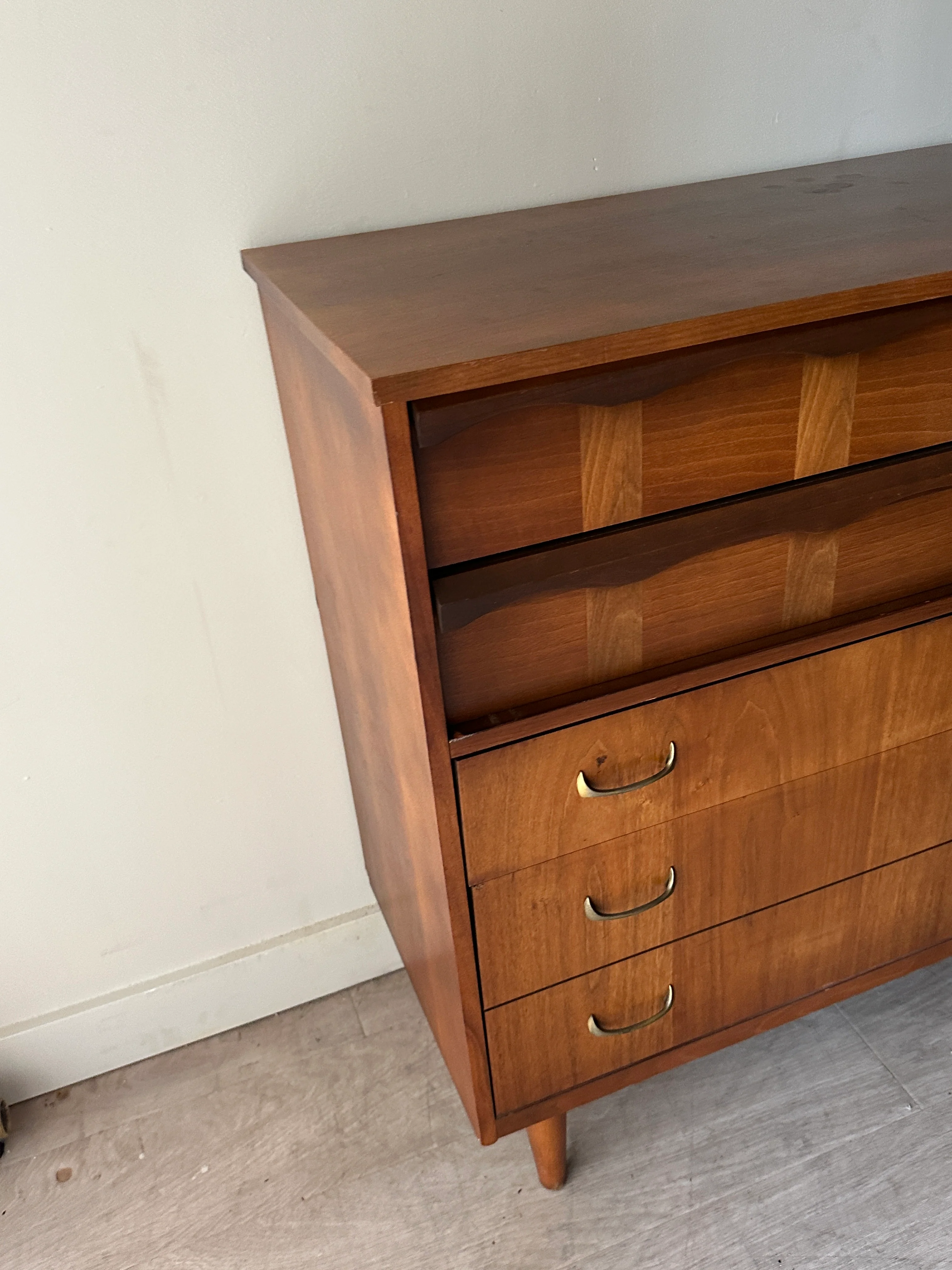 Walnut inlay tallboy - Image 3