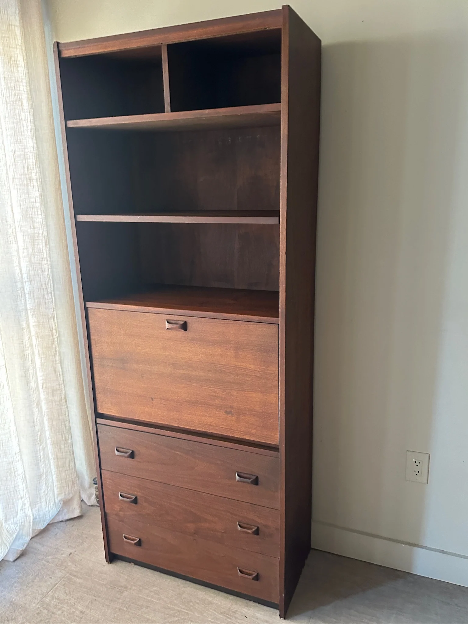 Walnut secretary shelf - Image 3