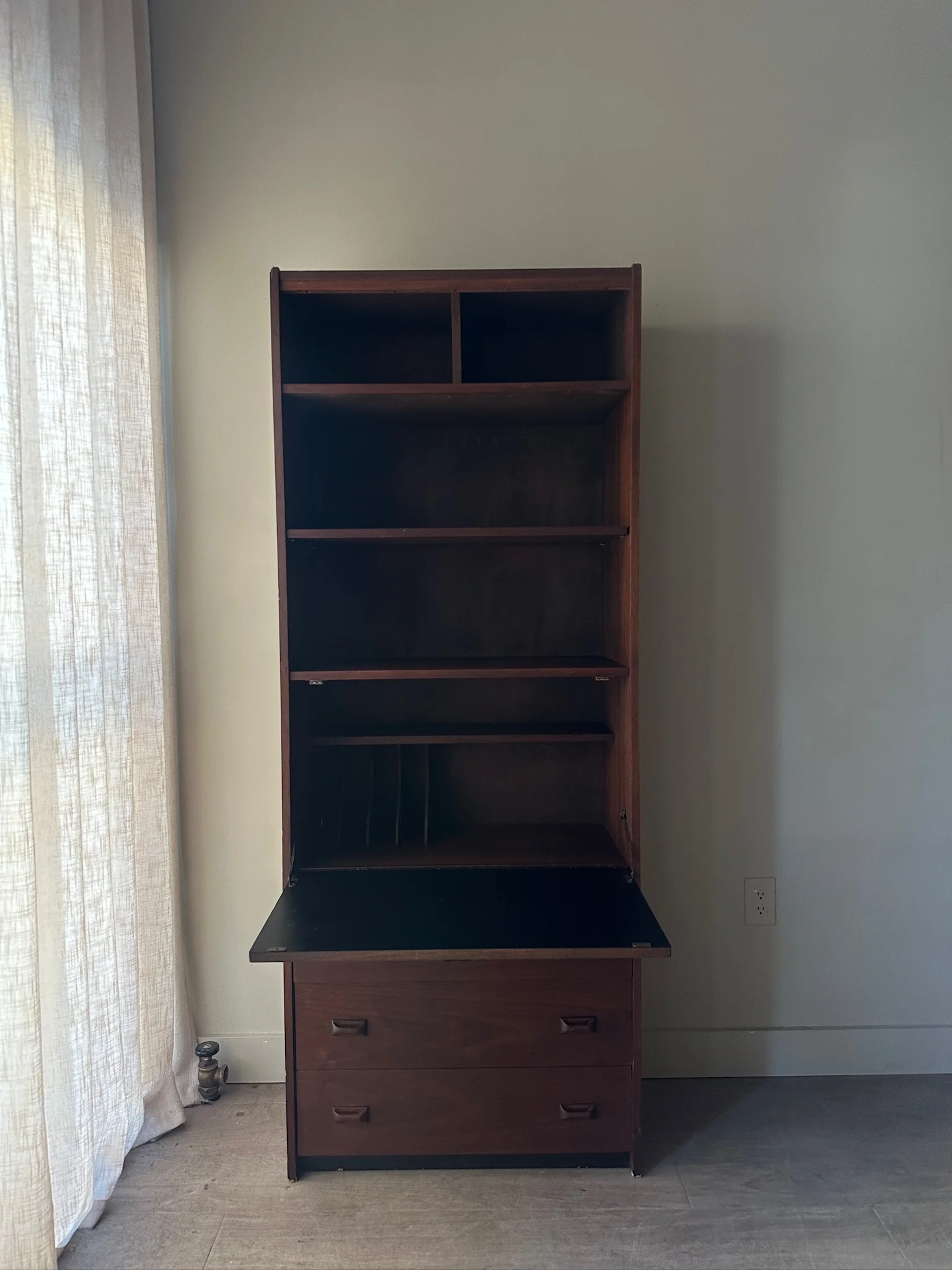 Walnut secretary shelf - Image 5