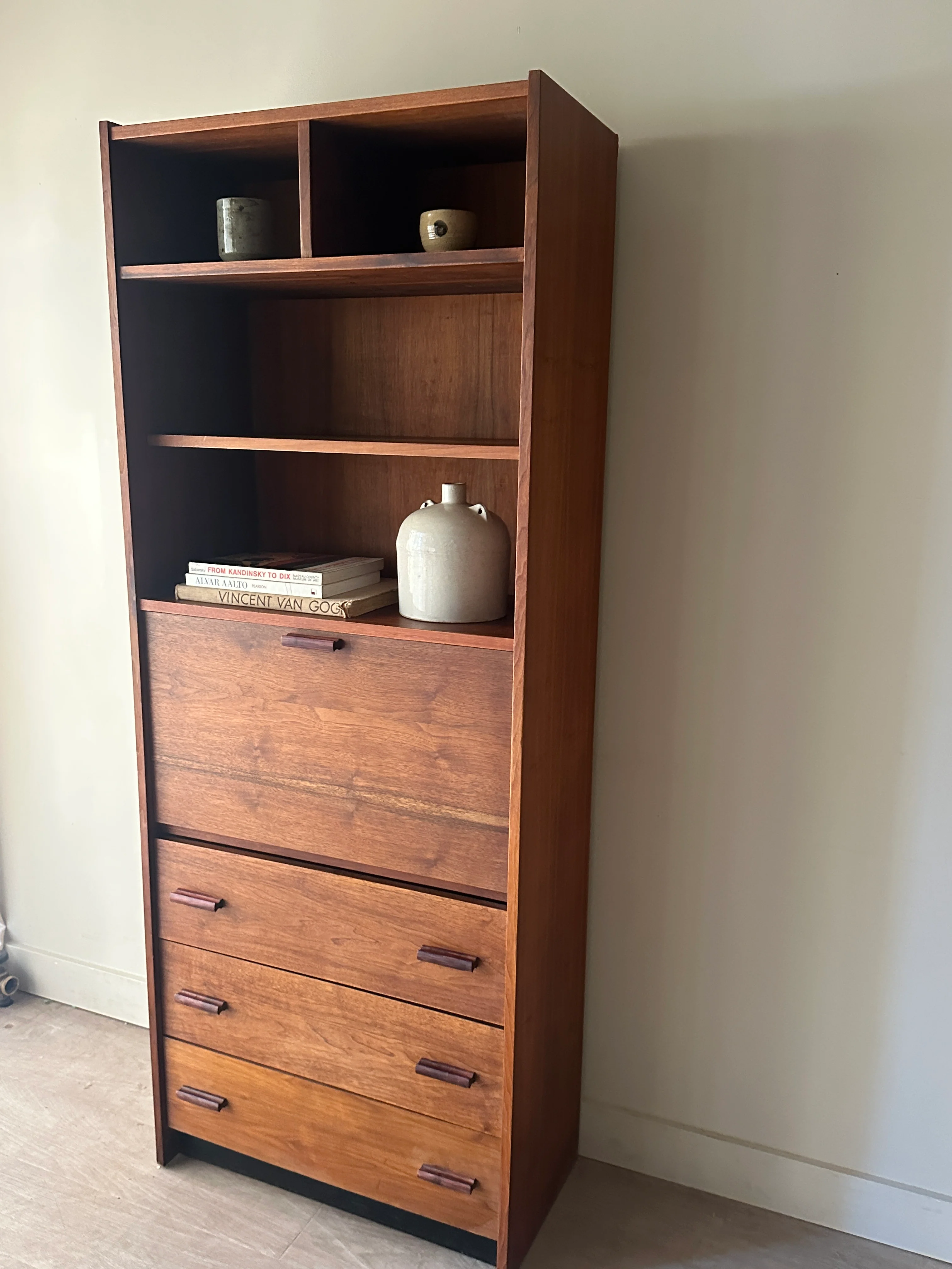 Walnut secretary shelf - Image 4