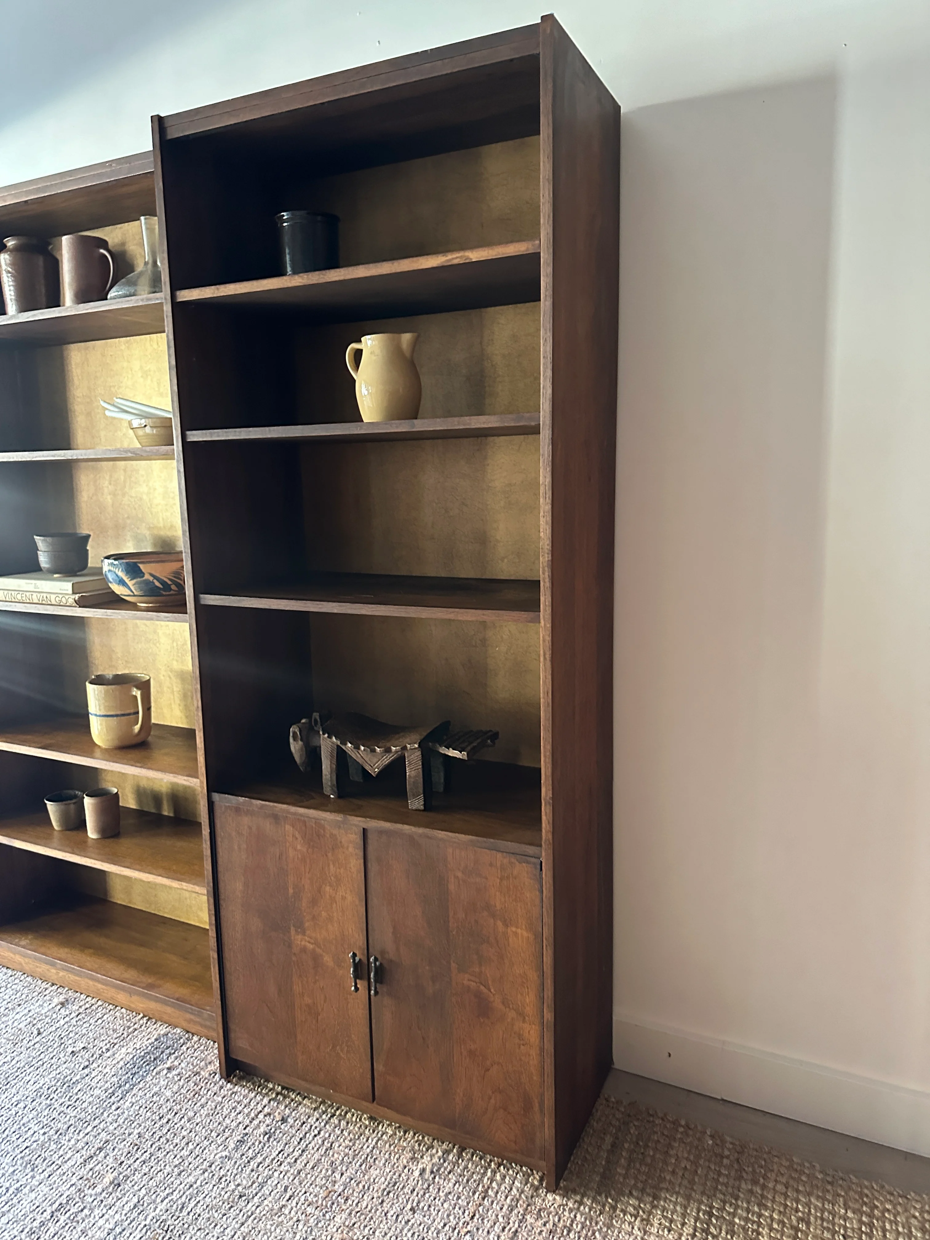 Walnut shelves with record storage - Image 5