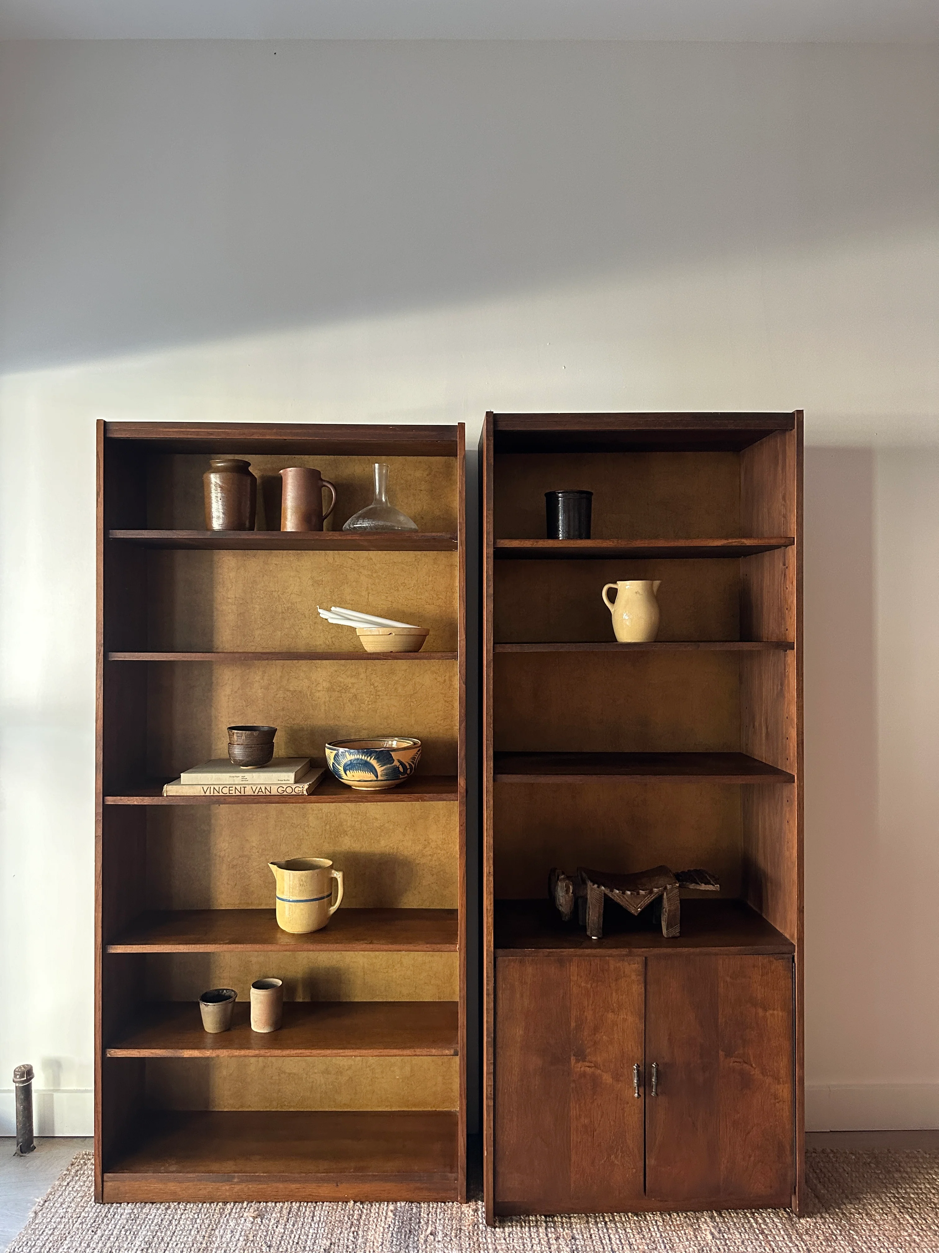 Walnut shelves with record storage - Image 6