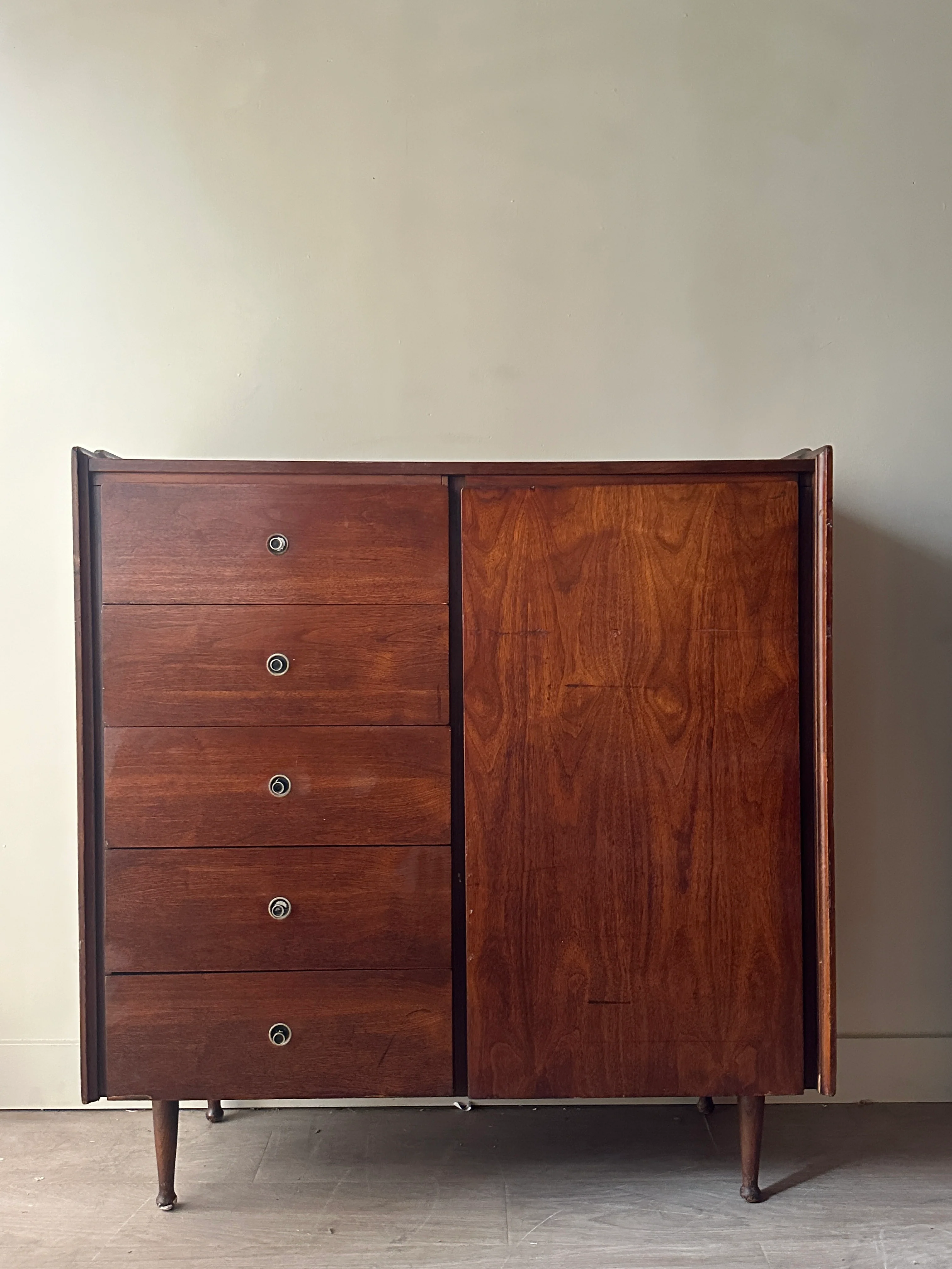 Walnut side by side tallboy