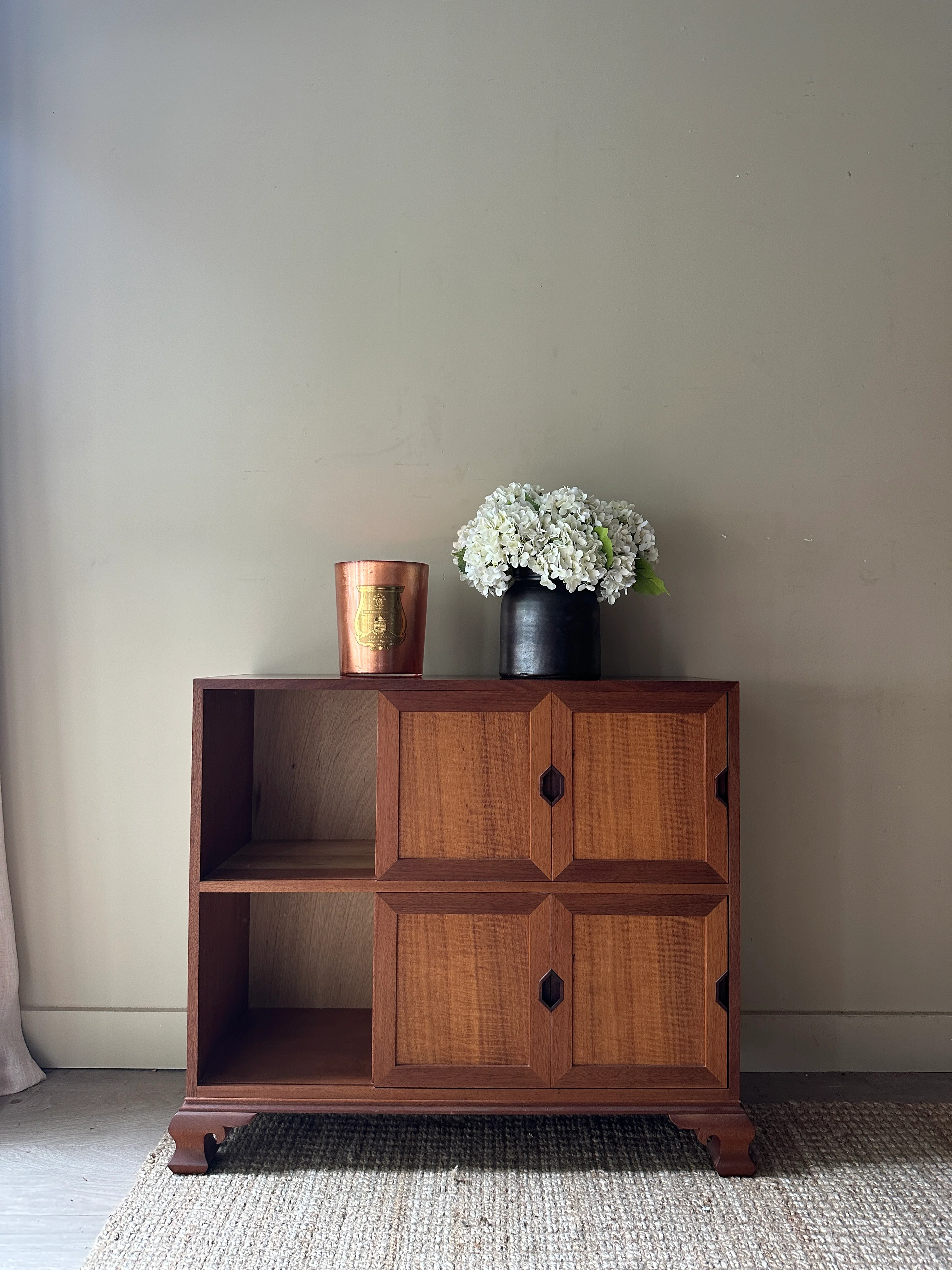 Walnut sliding door cabinet - Image 2