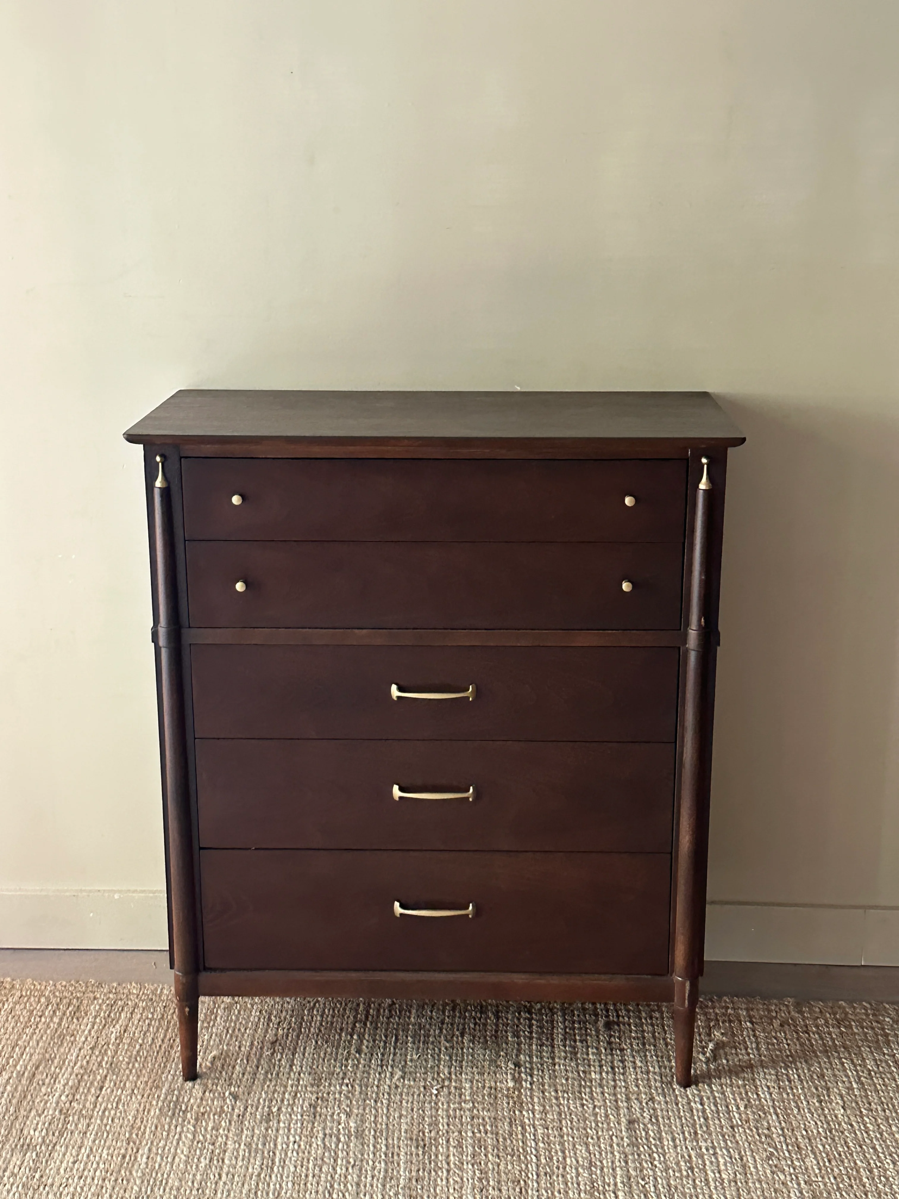 Walnut tall boy - Image 2