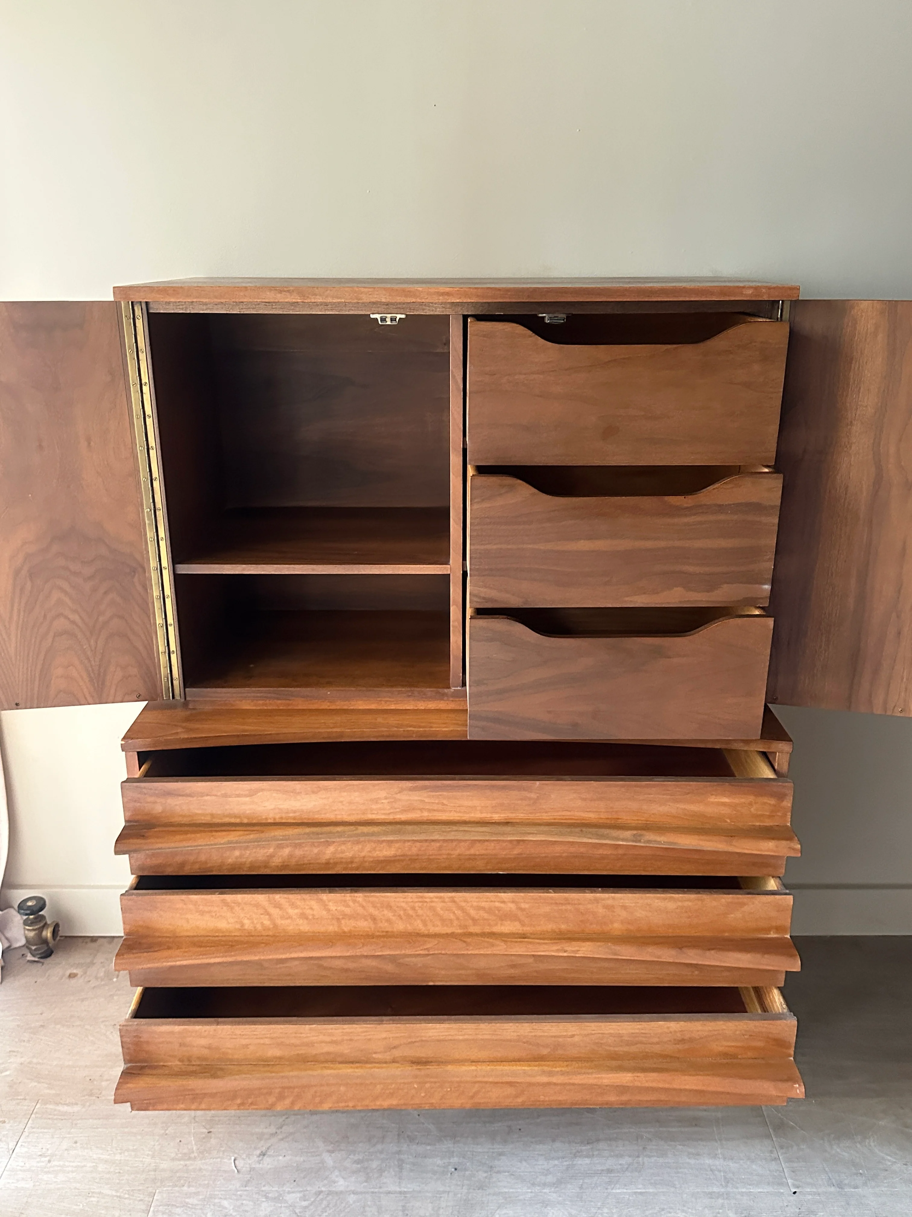 Walnut tallboy - Image 5