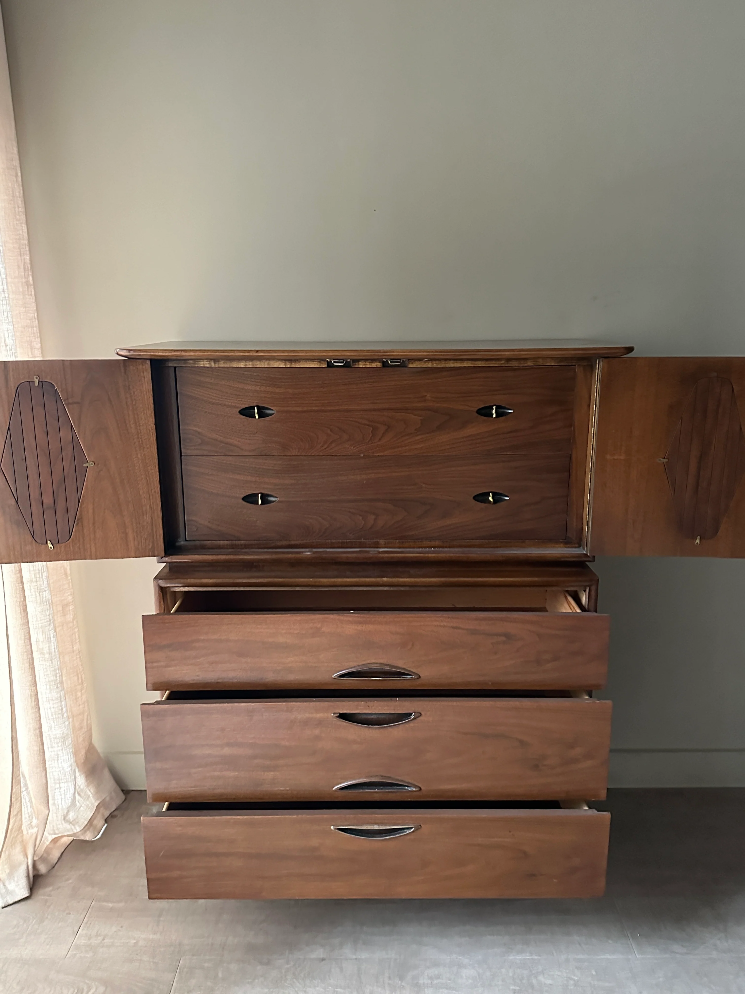 Walnut tallboy - Image 5