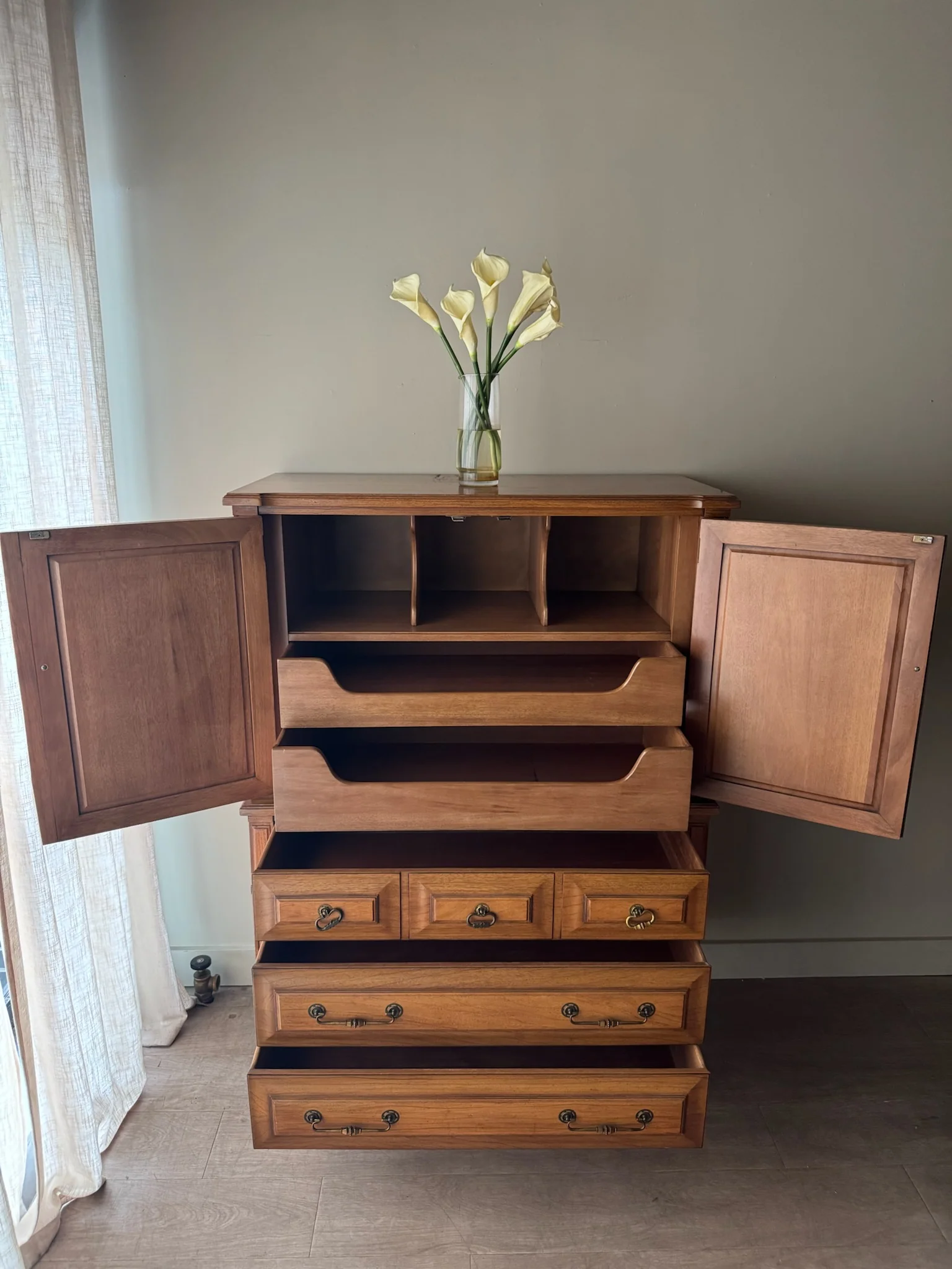 Walnut tallboy - Image 7