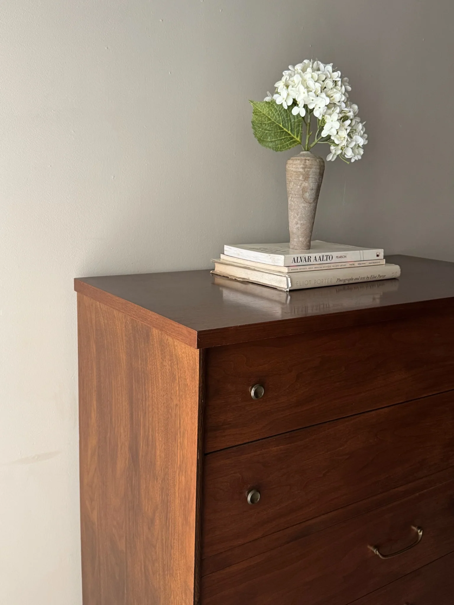 Walnut tallboy dresser - Image 2