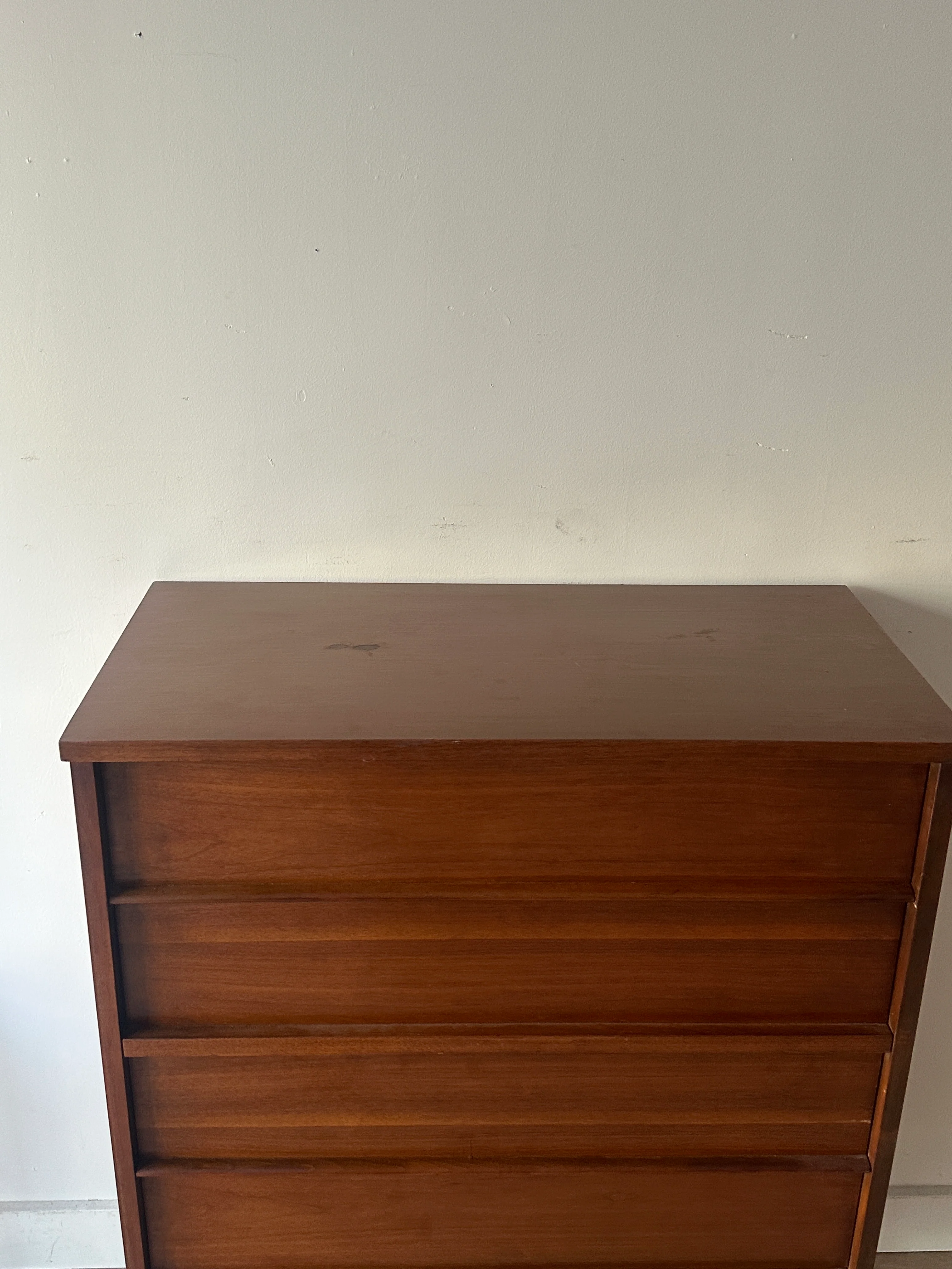Walnut tallboy with painted top. - Image 4