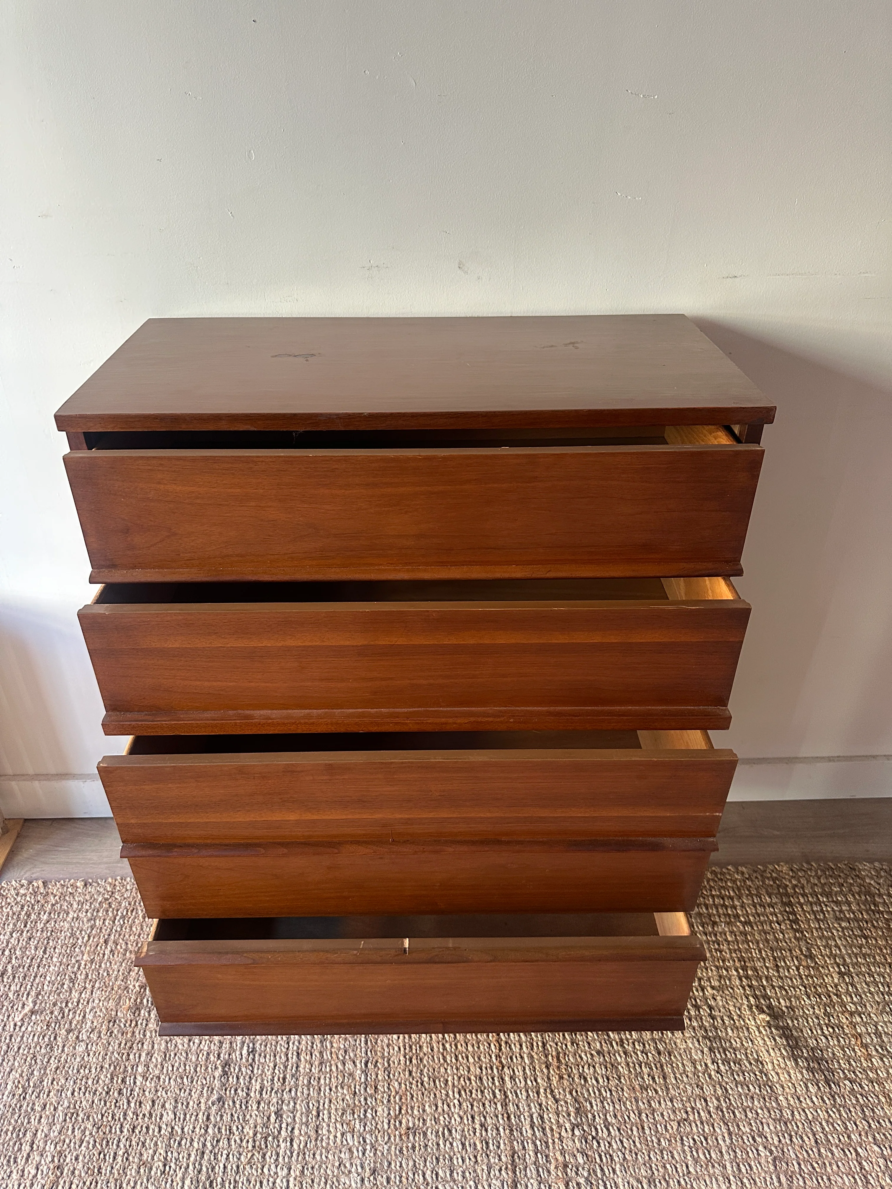 Walnut tallboy with painted top. - Image 7