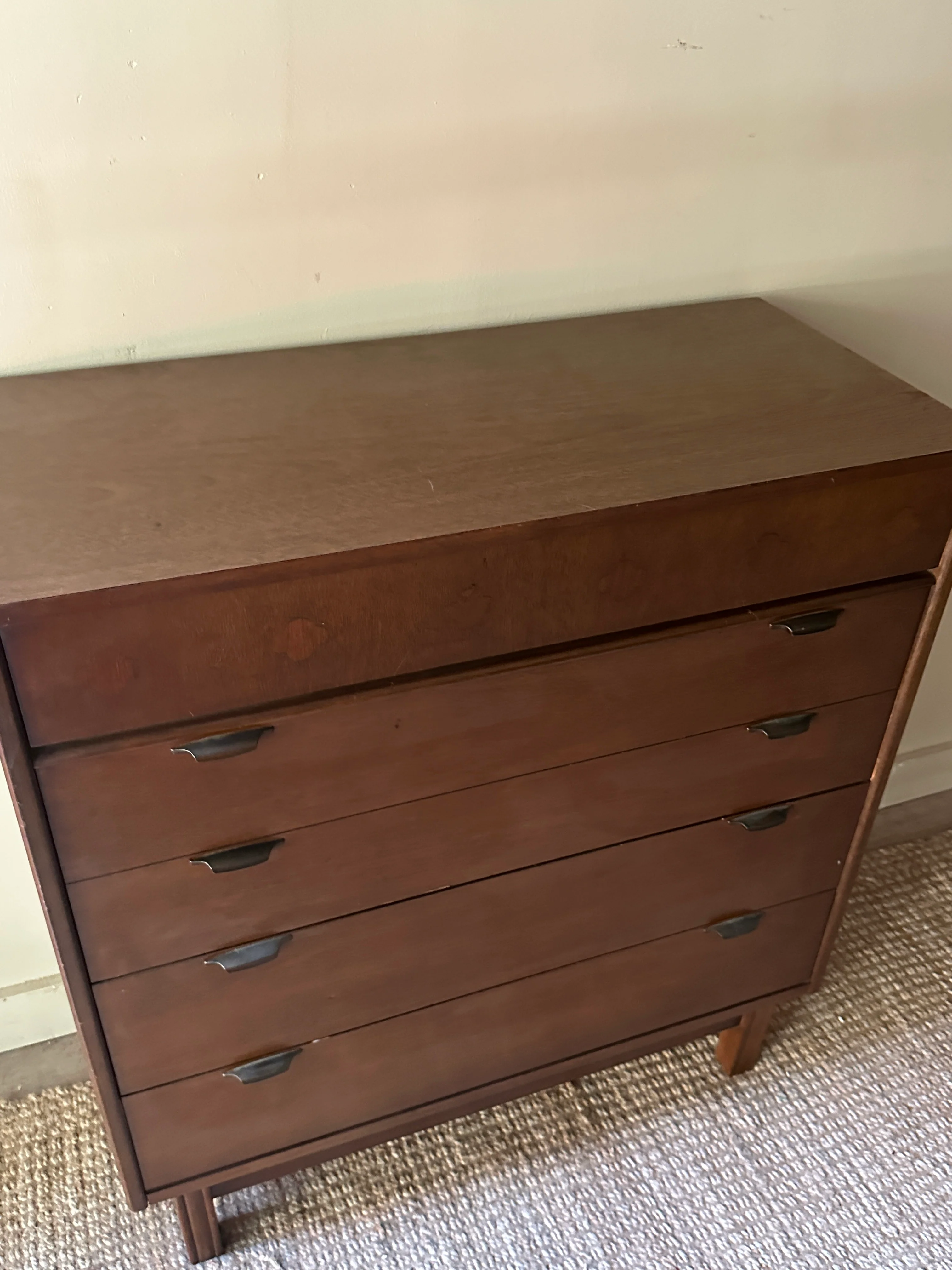 Walnut with laminate top dresser - Image 4
