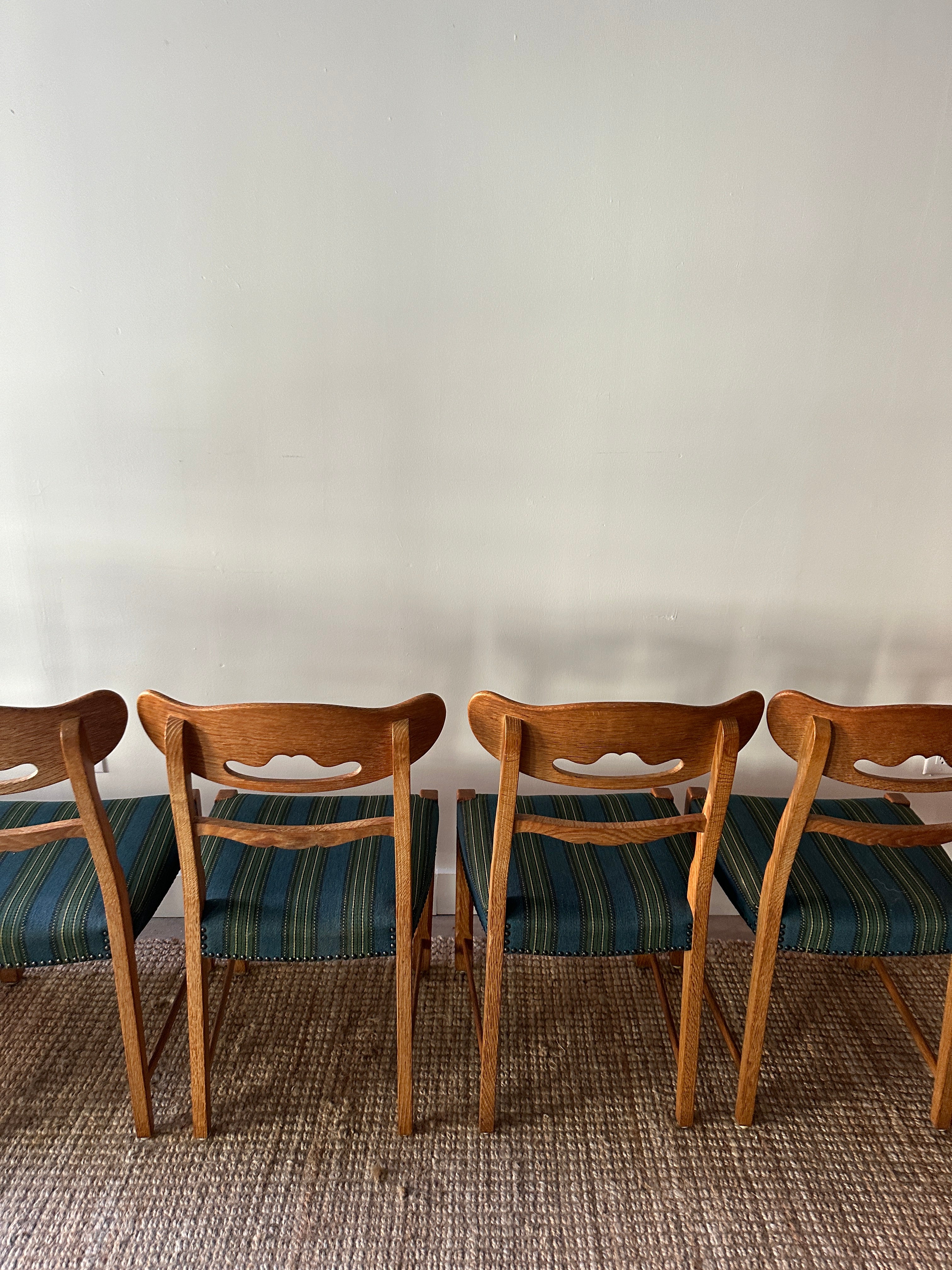 White oak wool and wool dining chairs sold in sets of 2 - Image 8