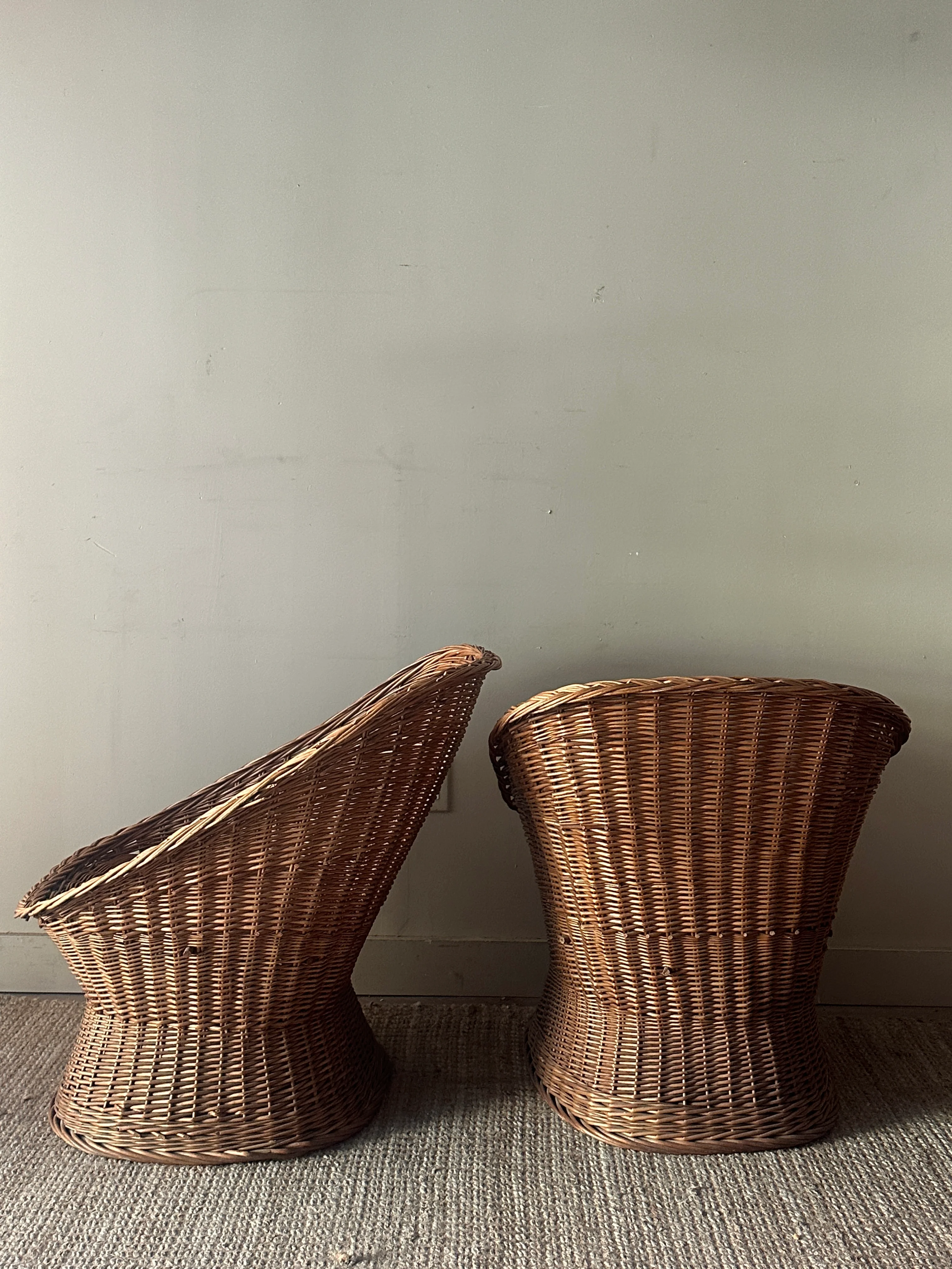 Wicker lounge chairs. Sold individually. - Image 4