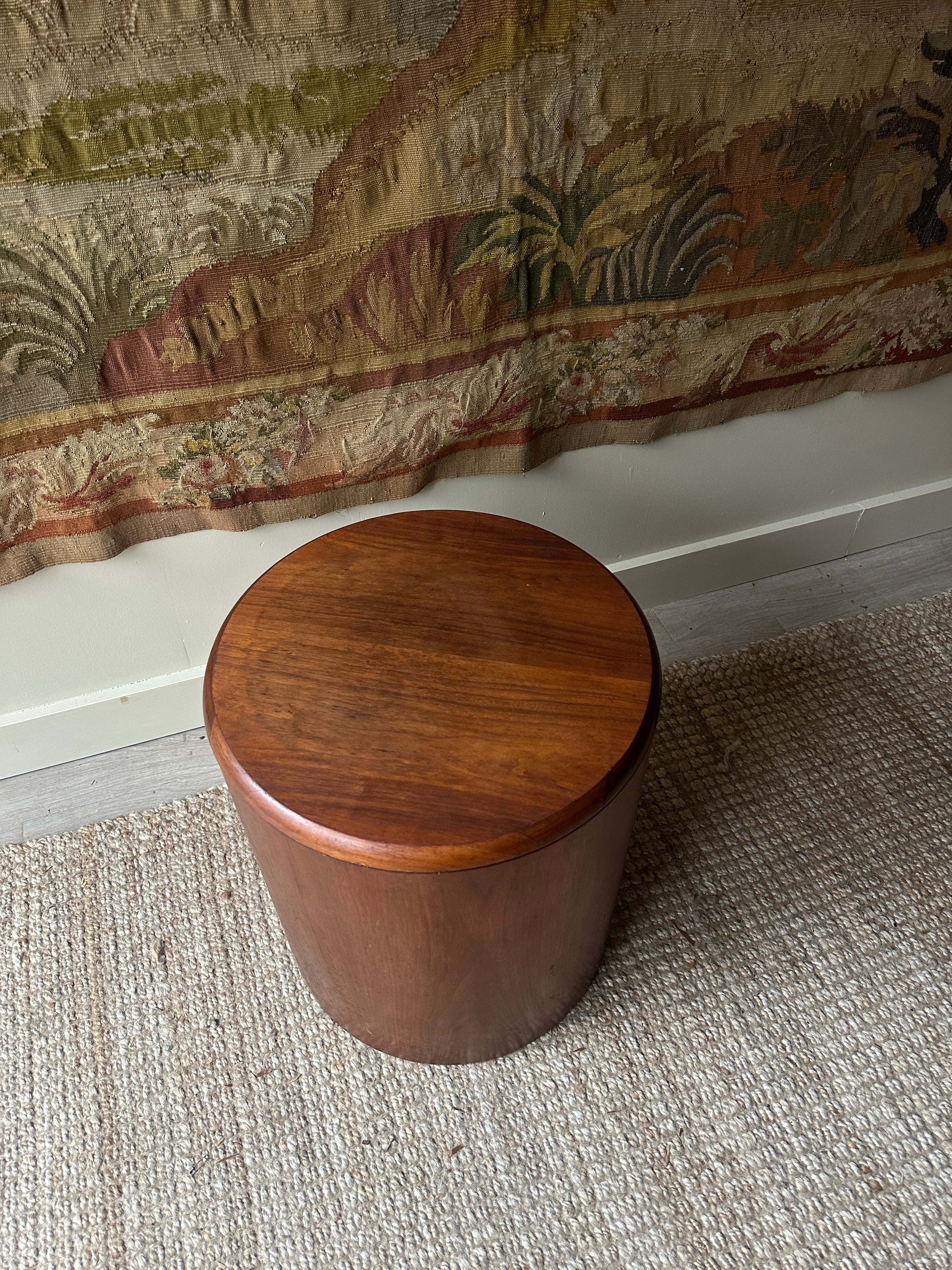 Walnut drum table - Image 3