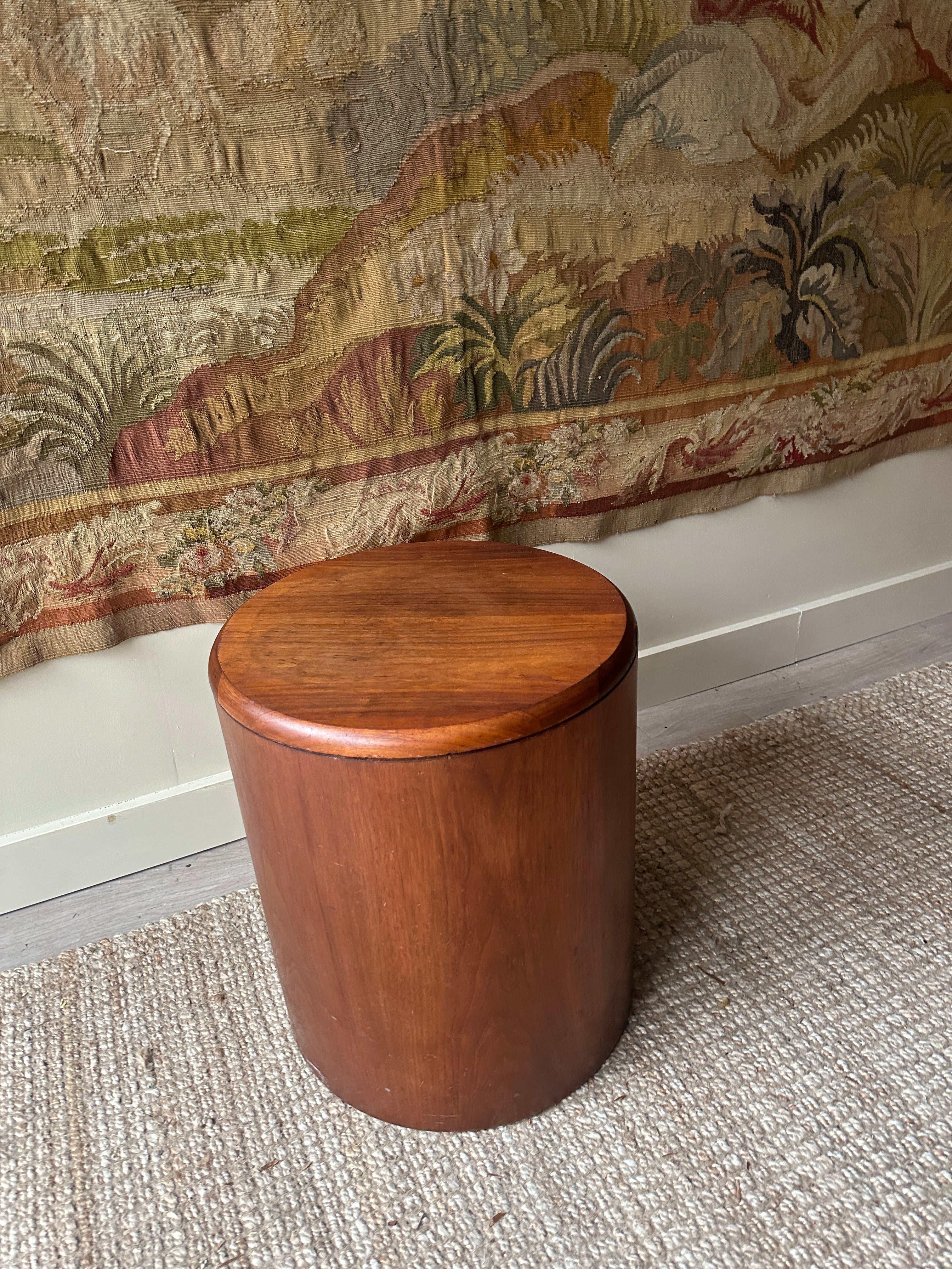 Walnut drum table - Image 4