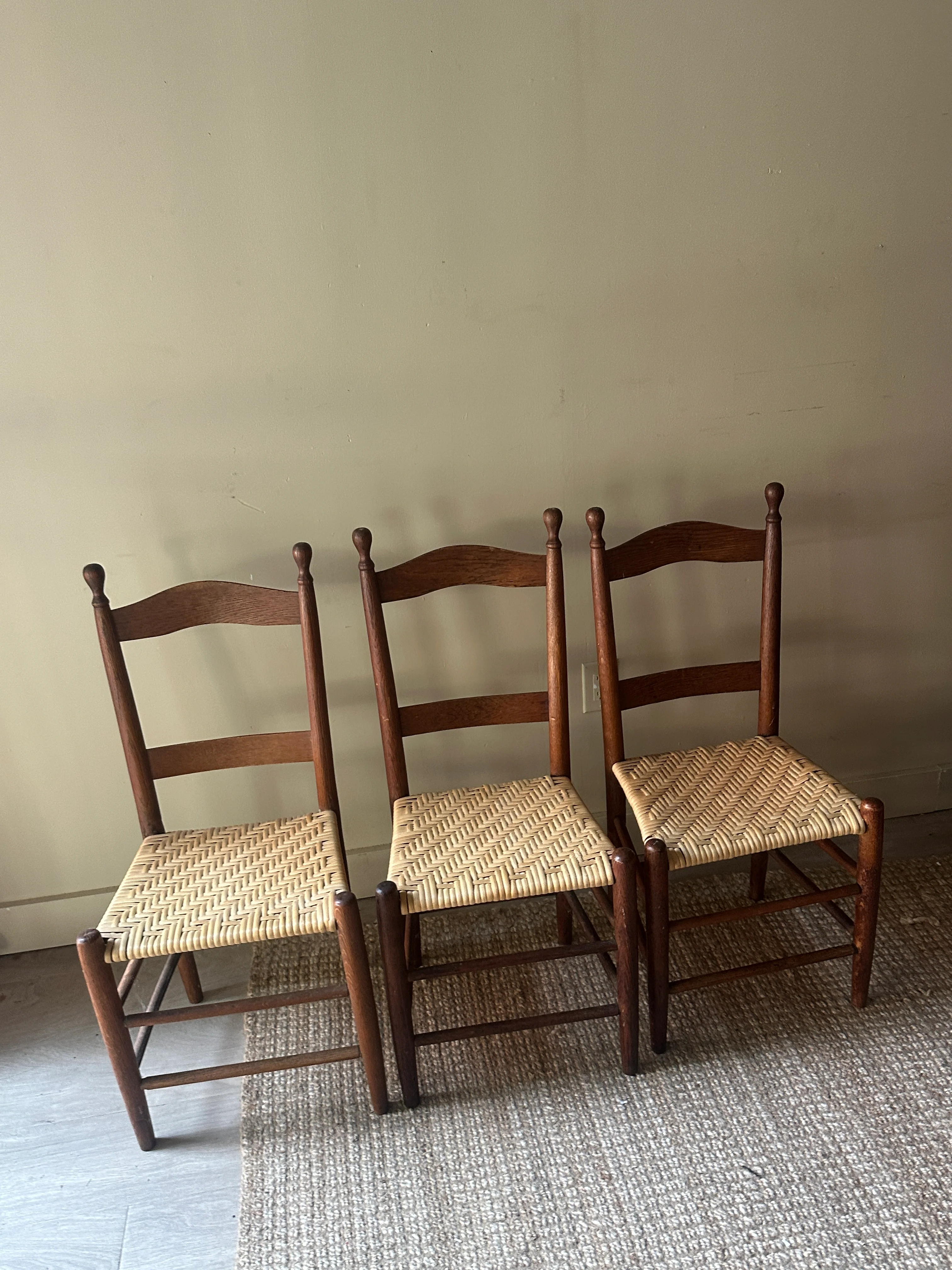 Woven seat chairs. Sold individually. - Image 3